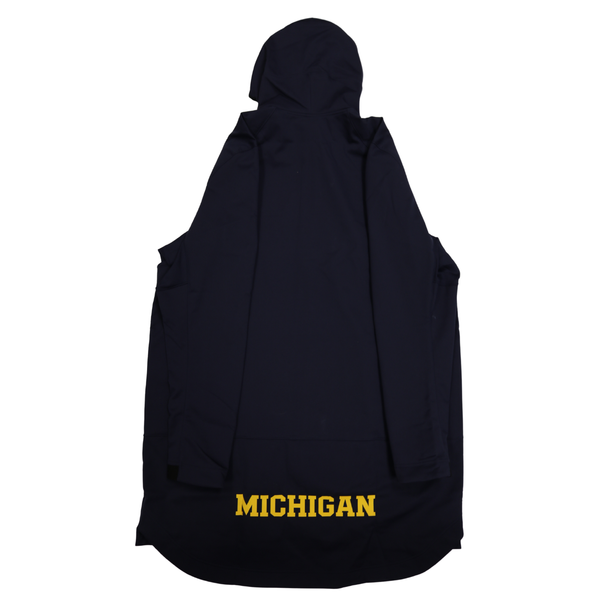 Nike Air Jordan Michigan Wolverines Navy Yellow Logo M Hooded Rain Jacket - Back View