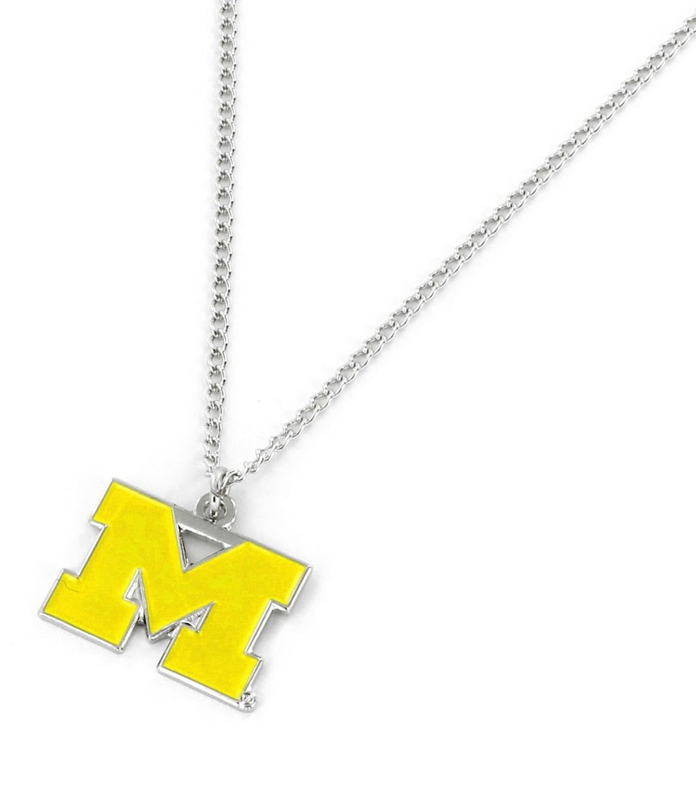 Michigan Wolverines Block M Necklace
