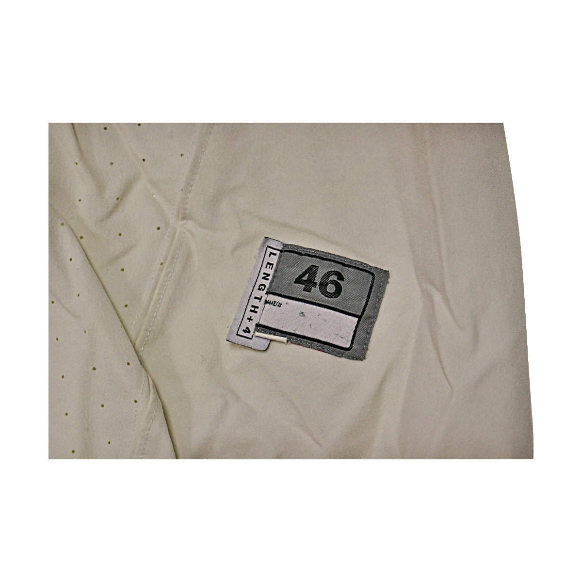 Greg Robinson Michigan Wolverines #79 2017 Practice Used White Jordan Brand Jersey - Tag View