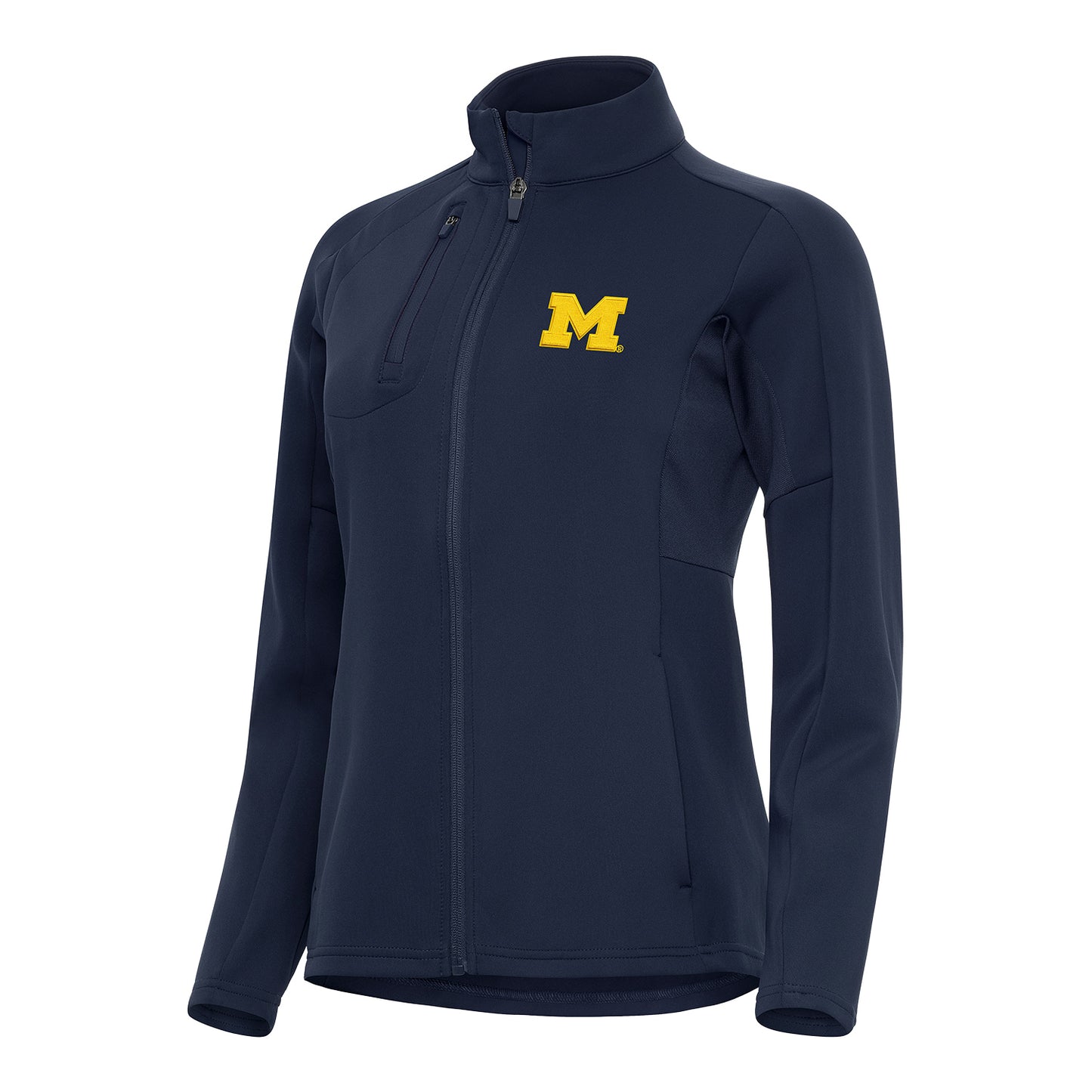 Michigan Wolverines Ladies Generation Navy Jacket - Front View