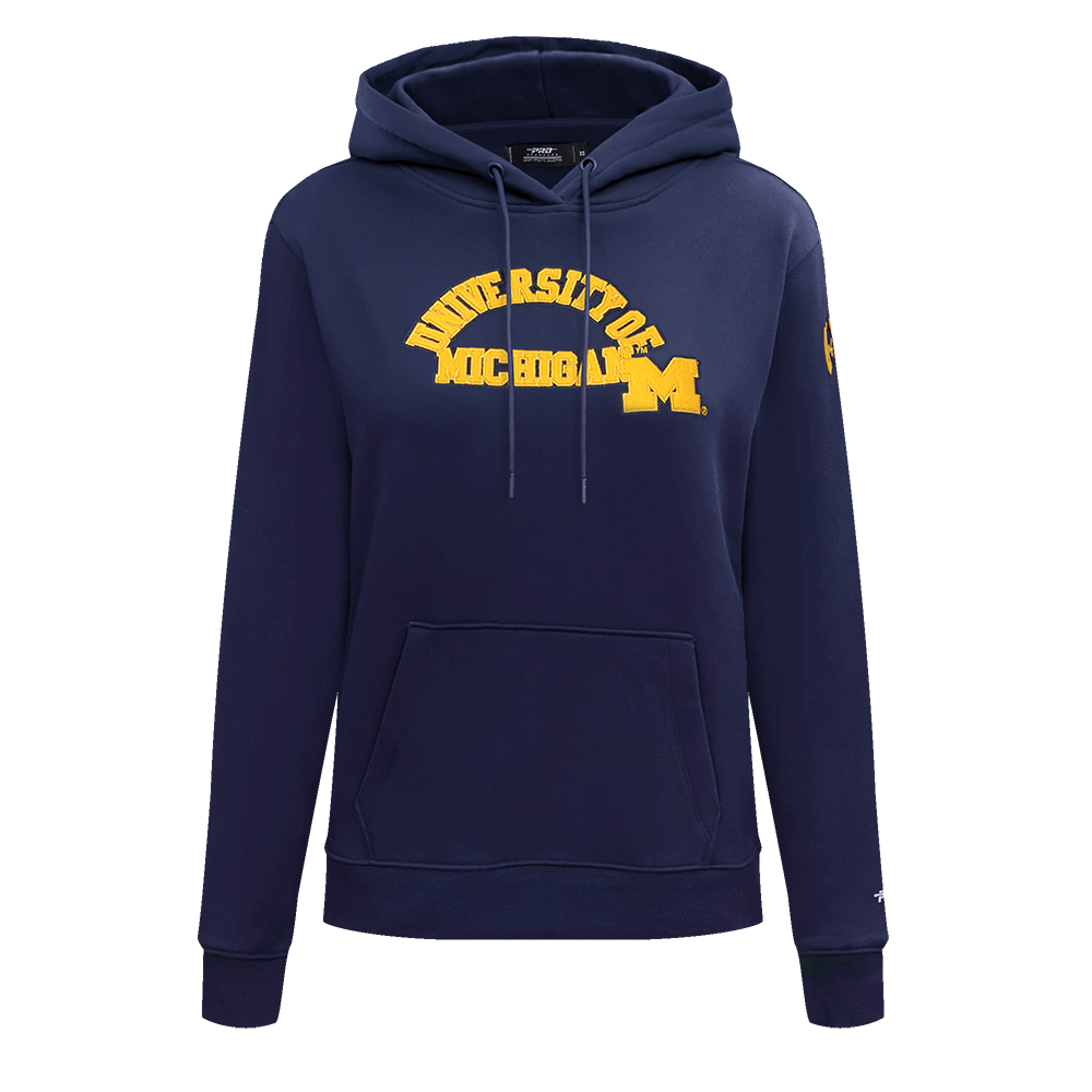 Women's Michigan Wolverines Pro Standard University of Michigan Navy Hoodie - Front View