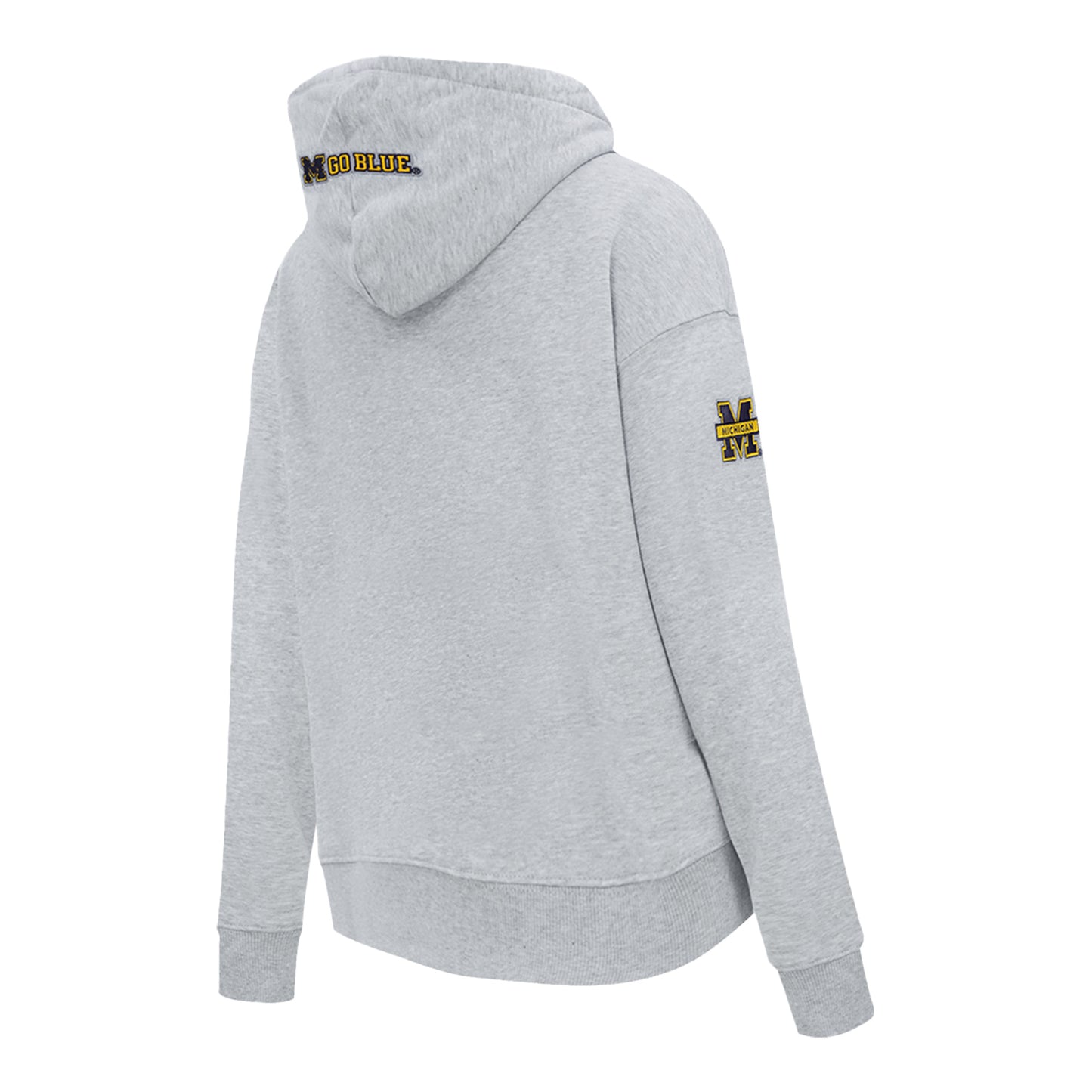 Women's Michigan Wolverines Pro Standard University of Michigan Grey Hoodie - Alternate Back View