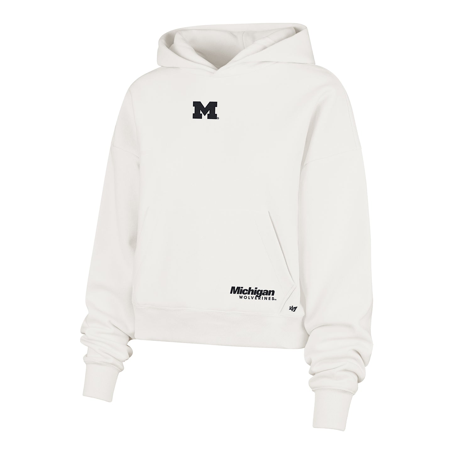 Michigan Wolverines Women's White Sue Foundation Hoodie - Front View