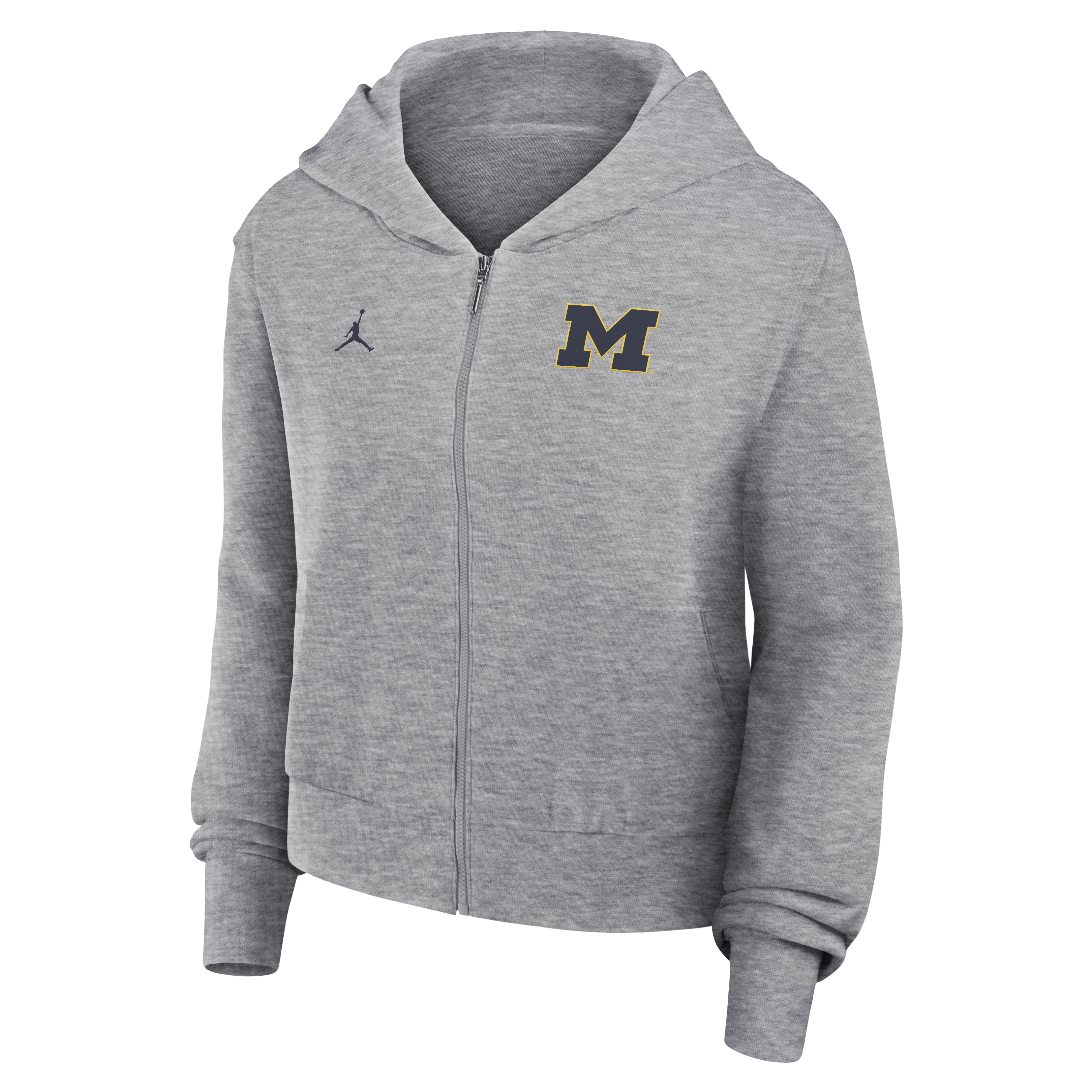 Michigan Wolverines Jordan Ladies Block M Full Zip Hoodie – The M