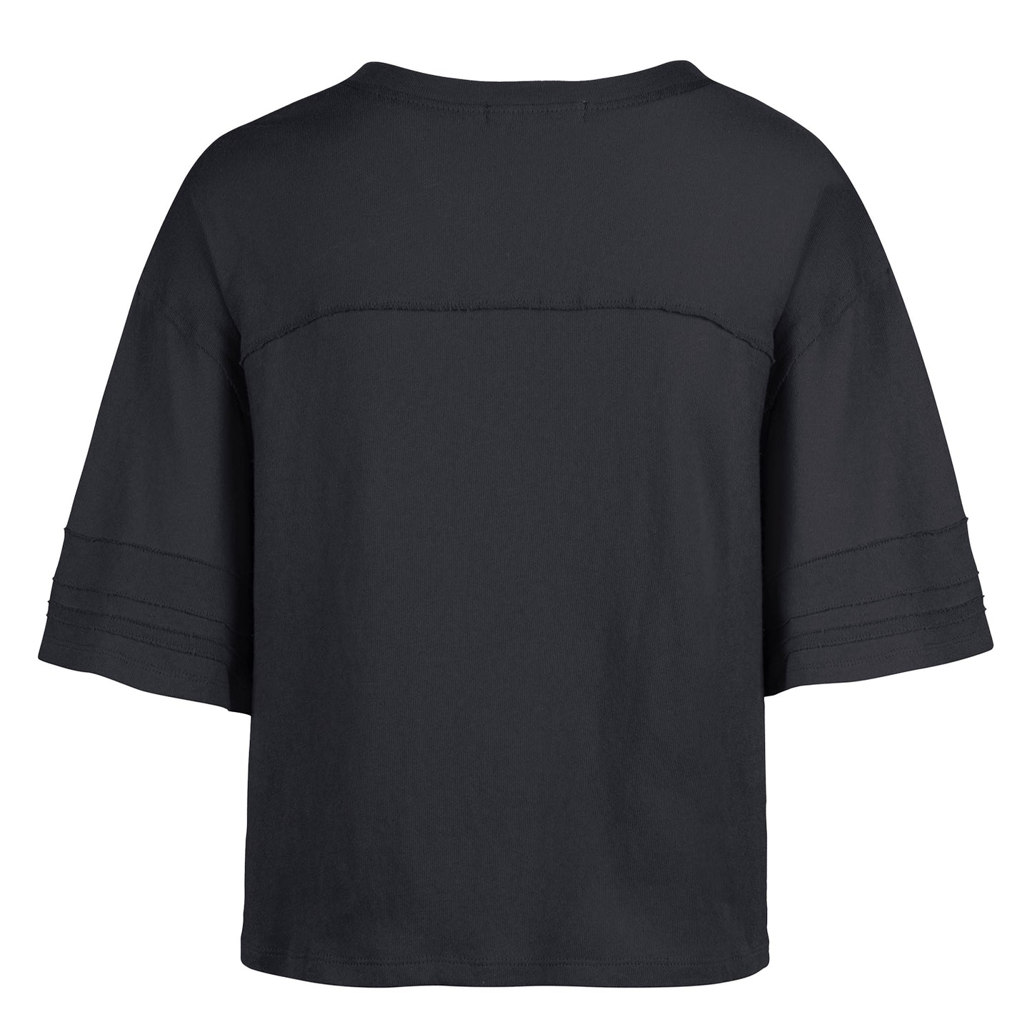 Michigan Wolverines Women's Blue '47 Brand Arch Stevie Crop T-Shirt - Back View