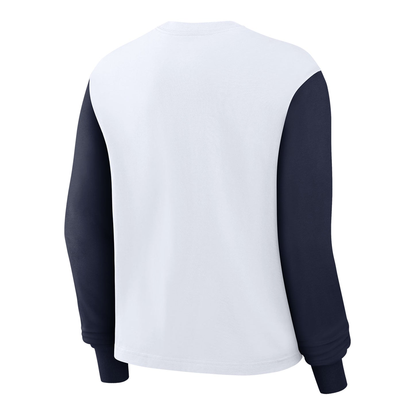 Michigan Wolverines Nike Jordan Ladies White Long Sleeve Boxy Tee - Back View