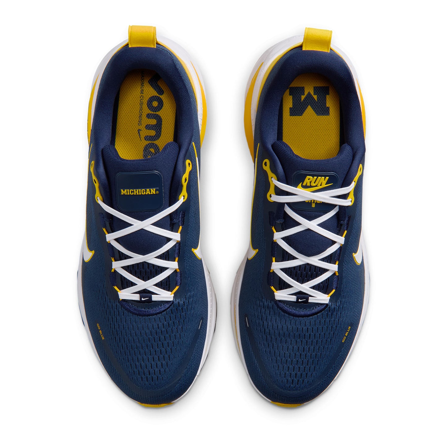 Michigan Wolverines Nike Navy Vomero 18 Shoes