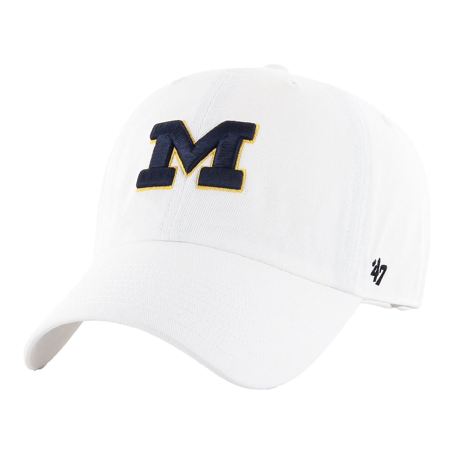 47 Brand Adjustable Relaxed Fit Michigan Wolverines Primary Logo Clean The M Den Shop