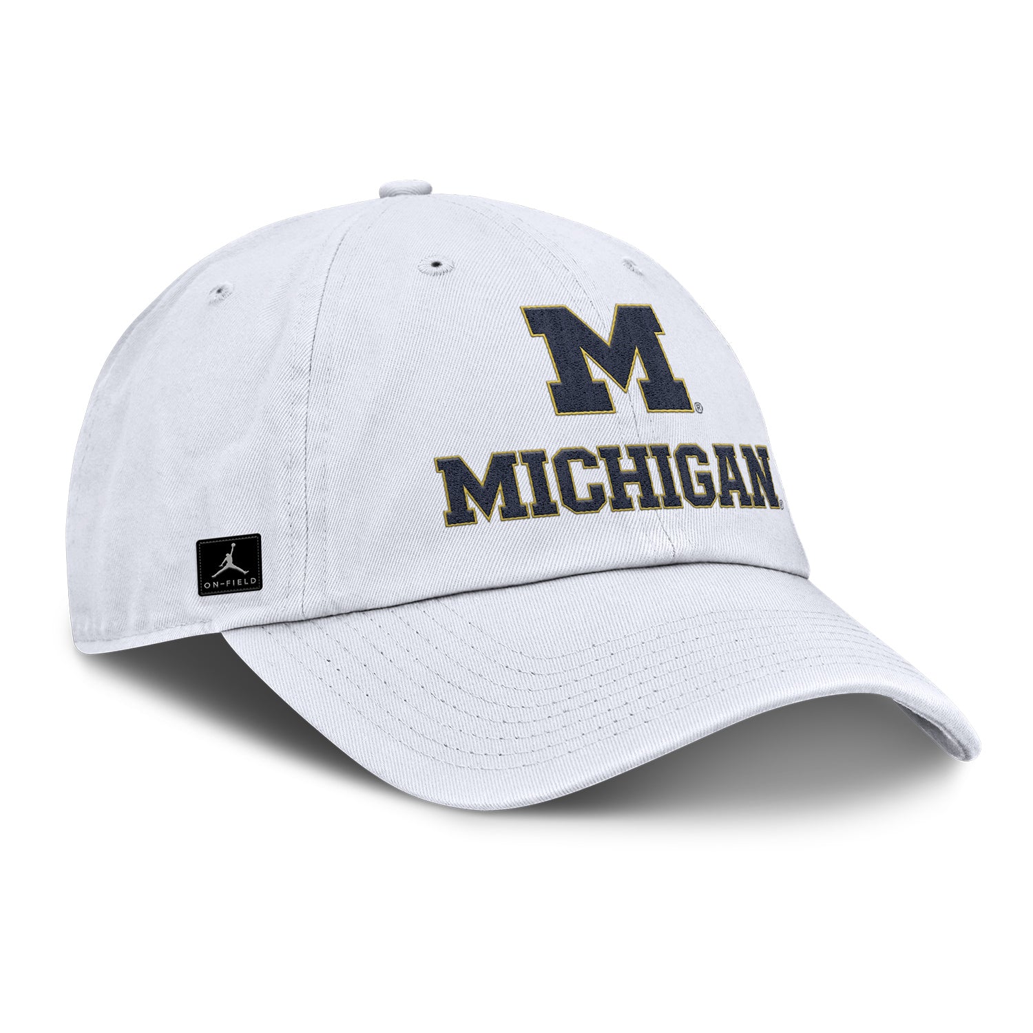 Michigan Wolverines Jordan Club Adjustable White Hat - Front Right View