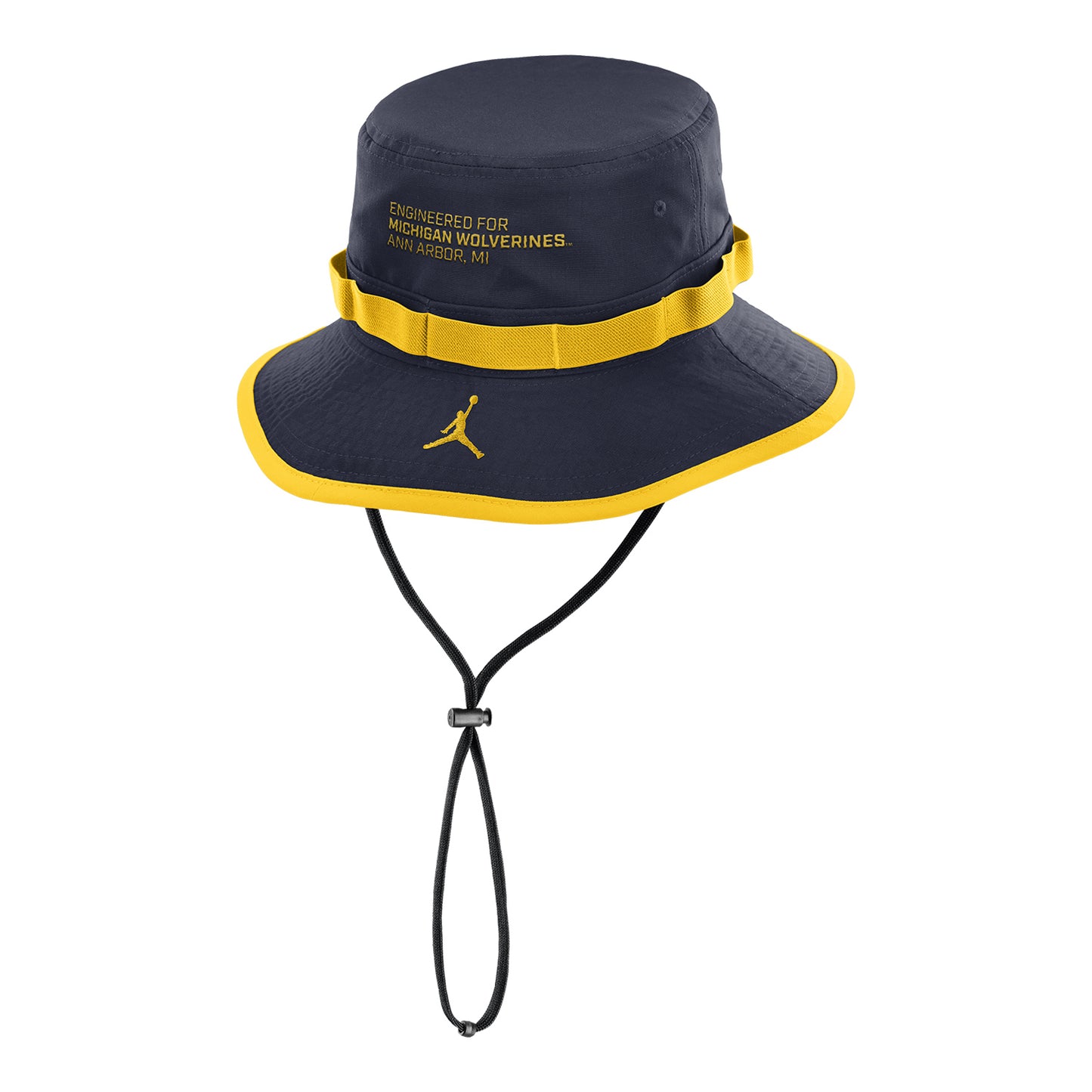 Michigan Wolverines Jordan Boonie Navy Bucket Hat - Back View