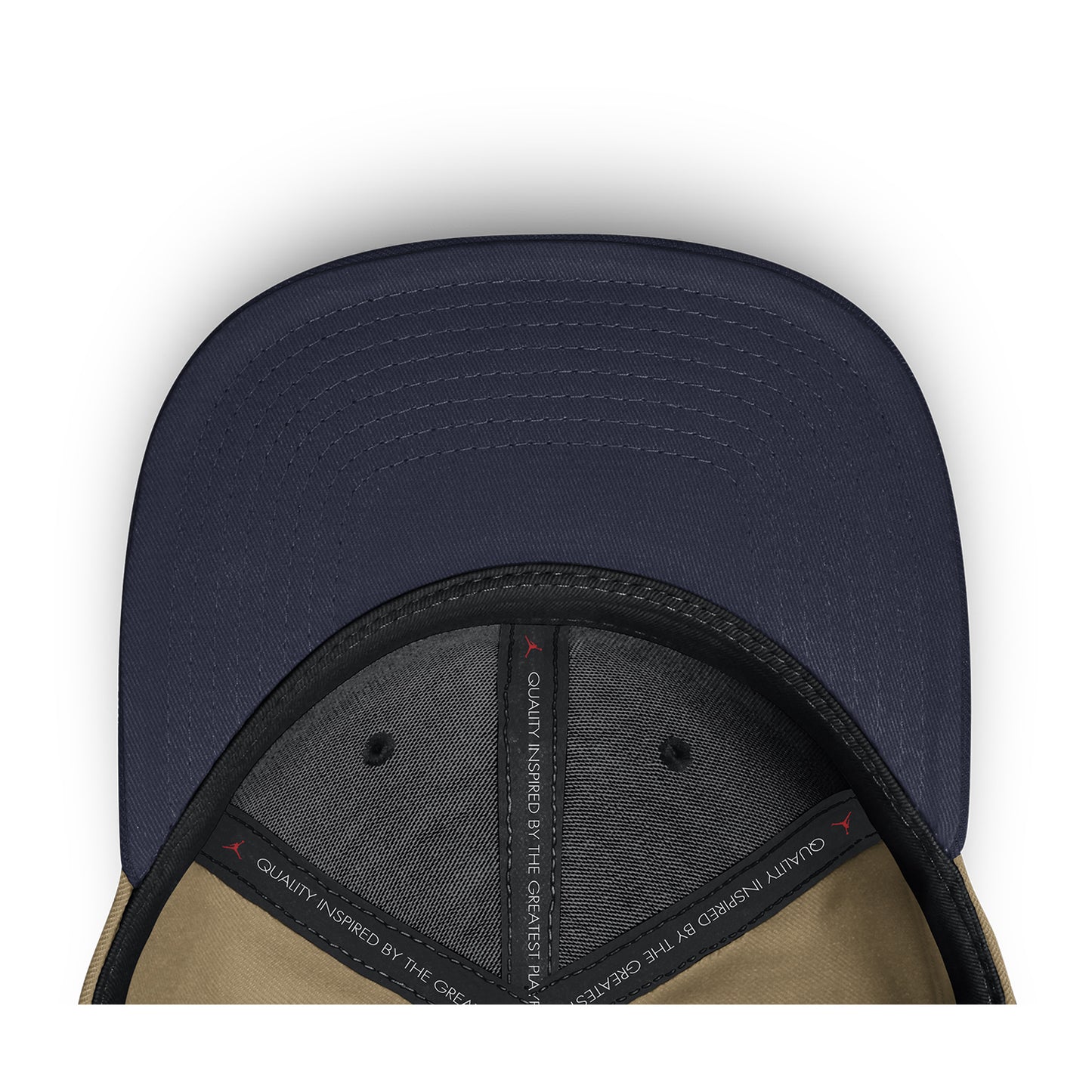 Michigan Wolverines Jordan Flat Brim Adjustable Tan Hat - Bill View