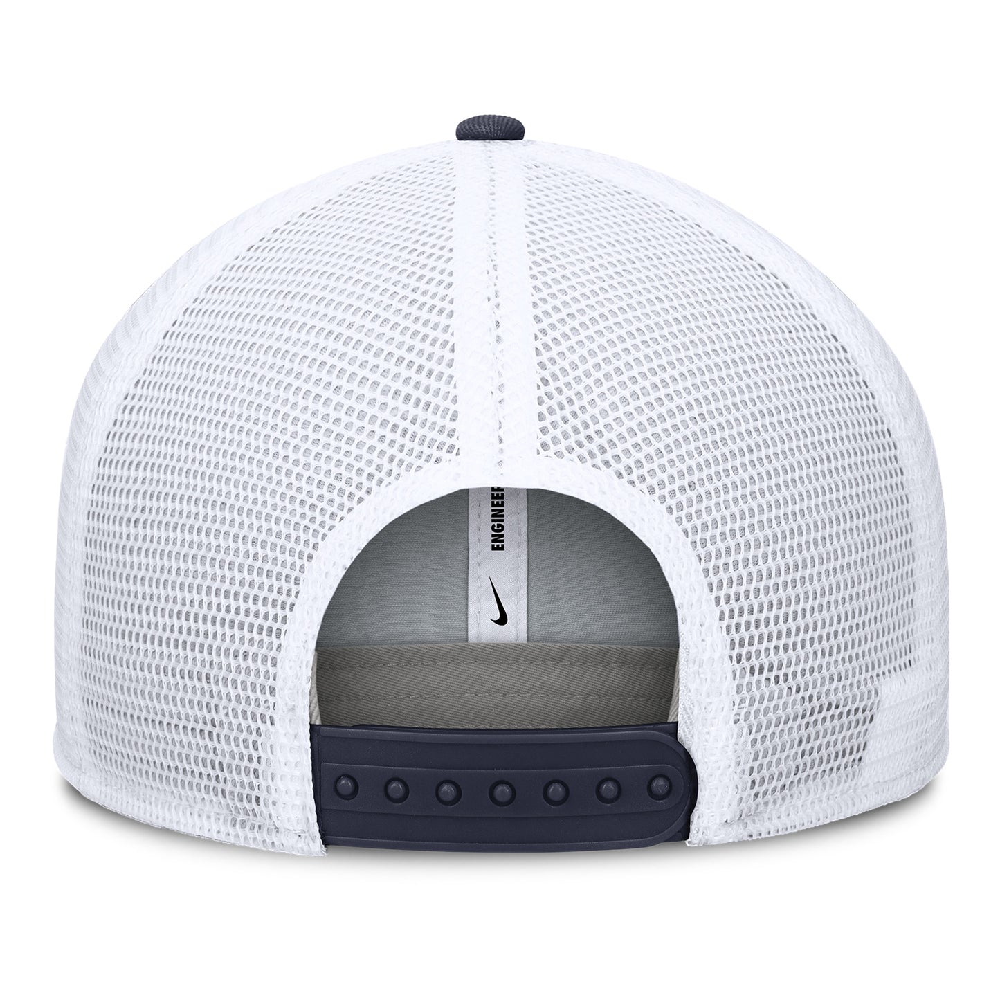 Michigan Wolverines Nike Vault Trucker Flatbrim Navy Trucker Hat - Back View