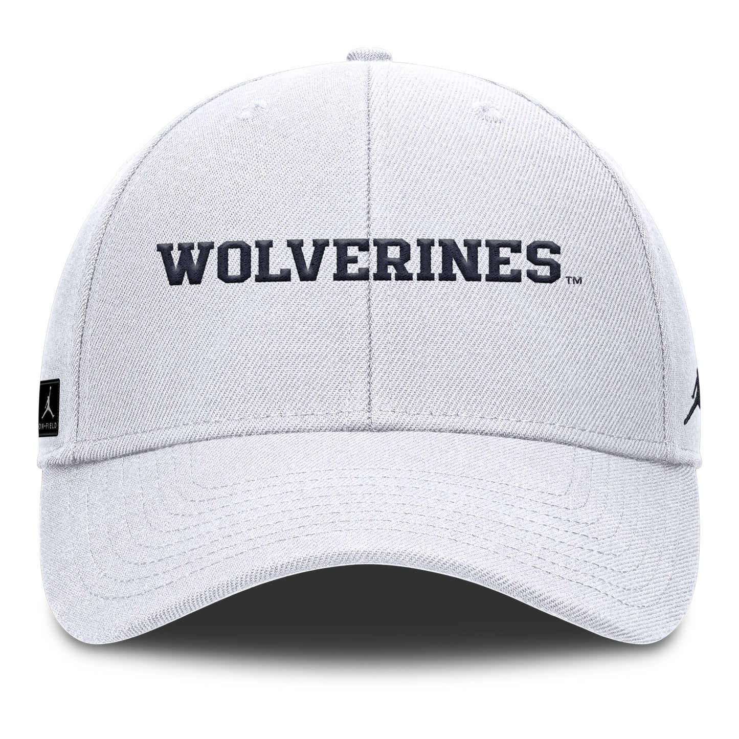 Michigan Wolverines Nike Jordan White Rise Adjustable Gameday Hat - Front View