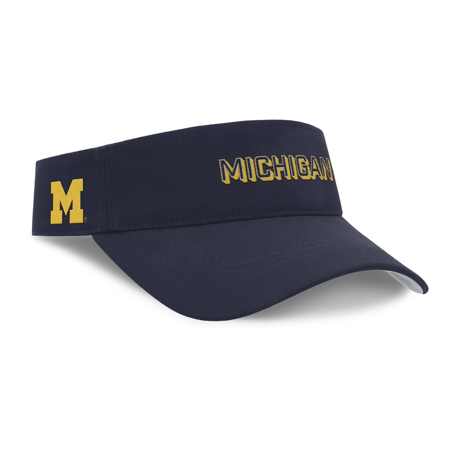 Michigan Wolverines Nike Jordan Navy Ace Visor - Front Right View