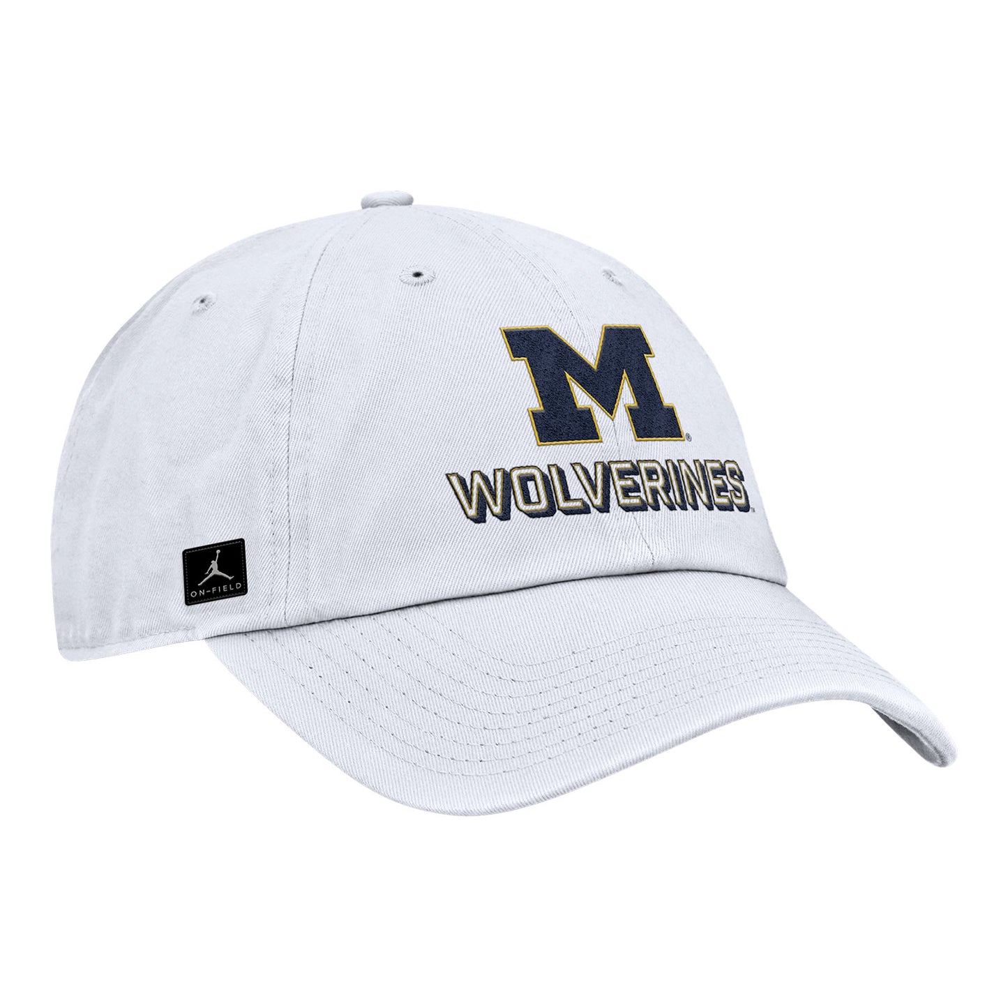 Michigan Wolverines Nike Jordan White Unstructured Adjustable Club Hat - Front Right View