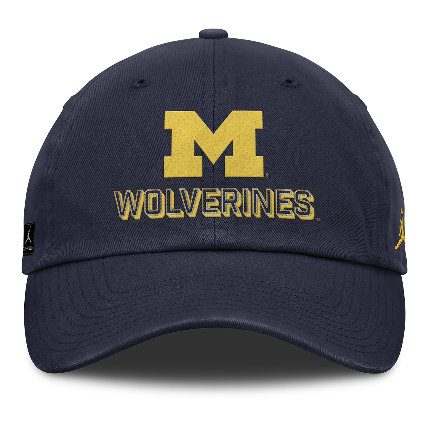 Michigan Wolverines Nike Jordan Navy Unstructured Adjustable Club Hat - Front View