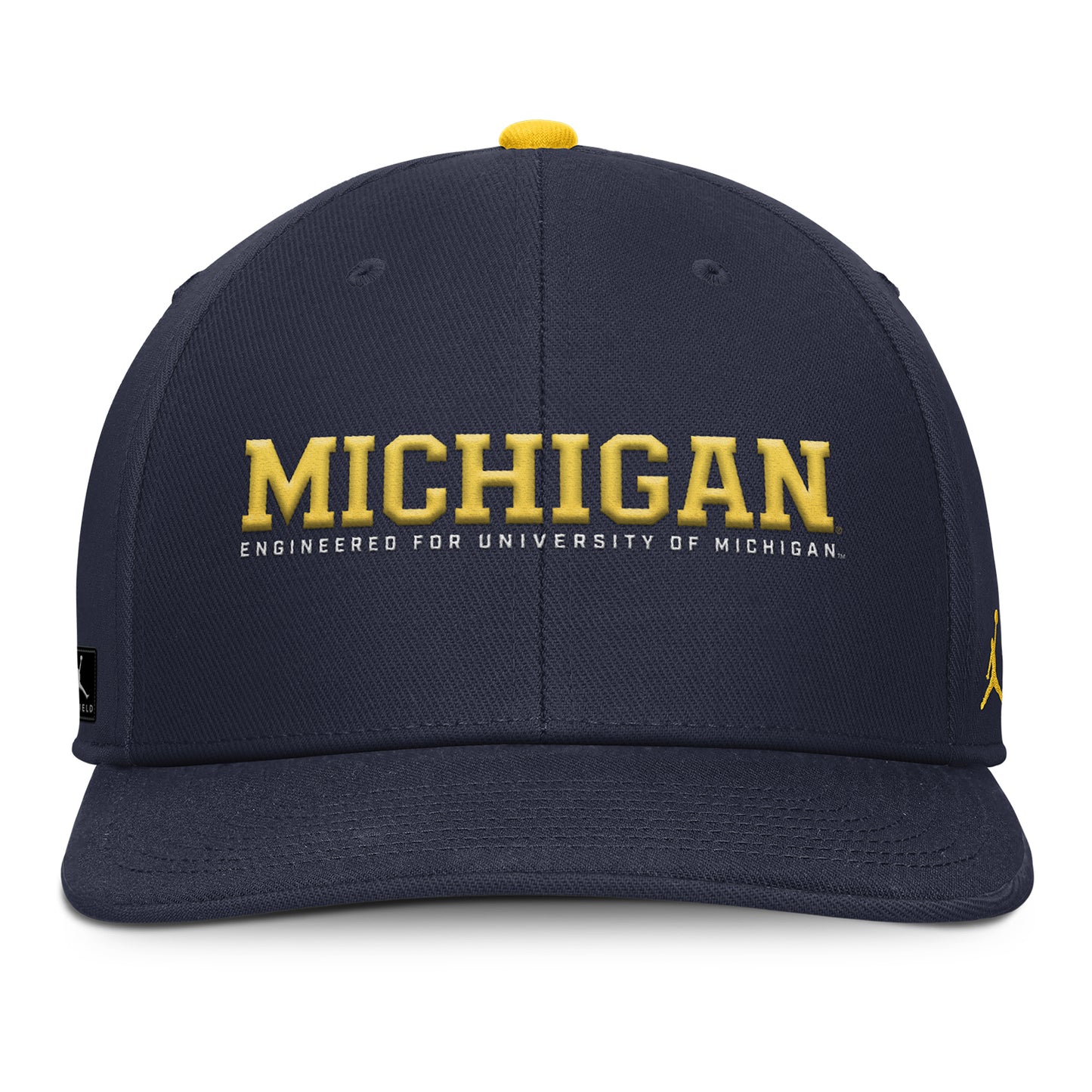 Michigan Wolverines Nike Jordan Navy Snapback Pro Gameday Hat - Front View