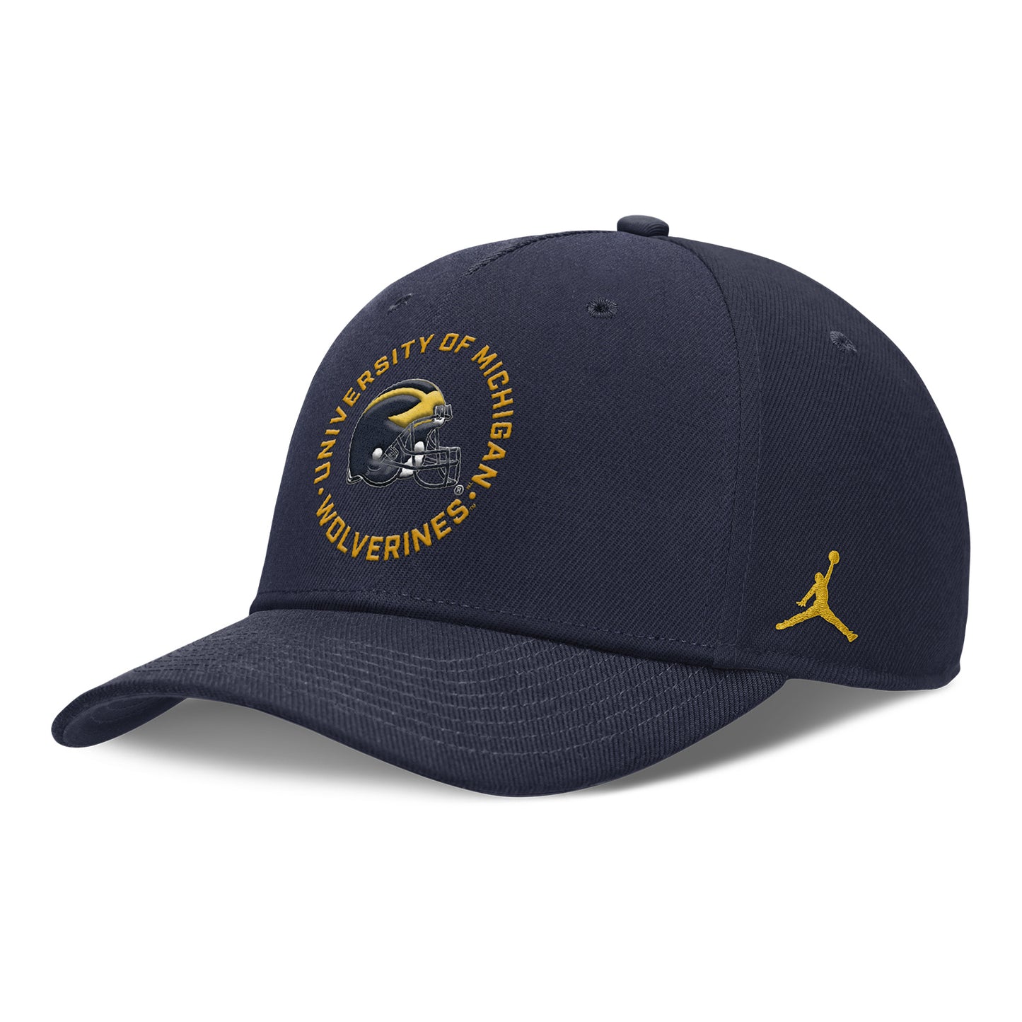 Michigan Wolverines Navy Adjustable Rise Primetime Hat - Front Left View