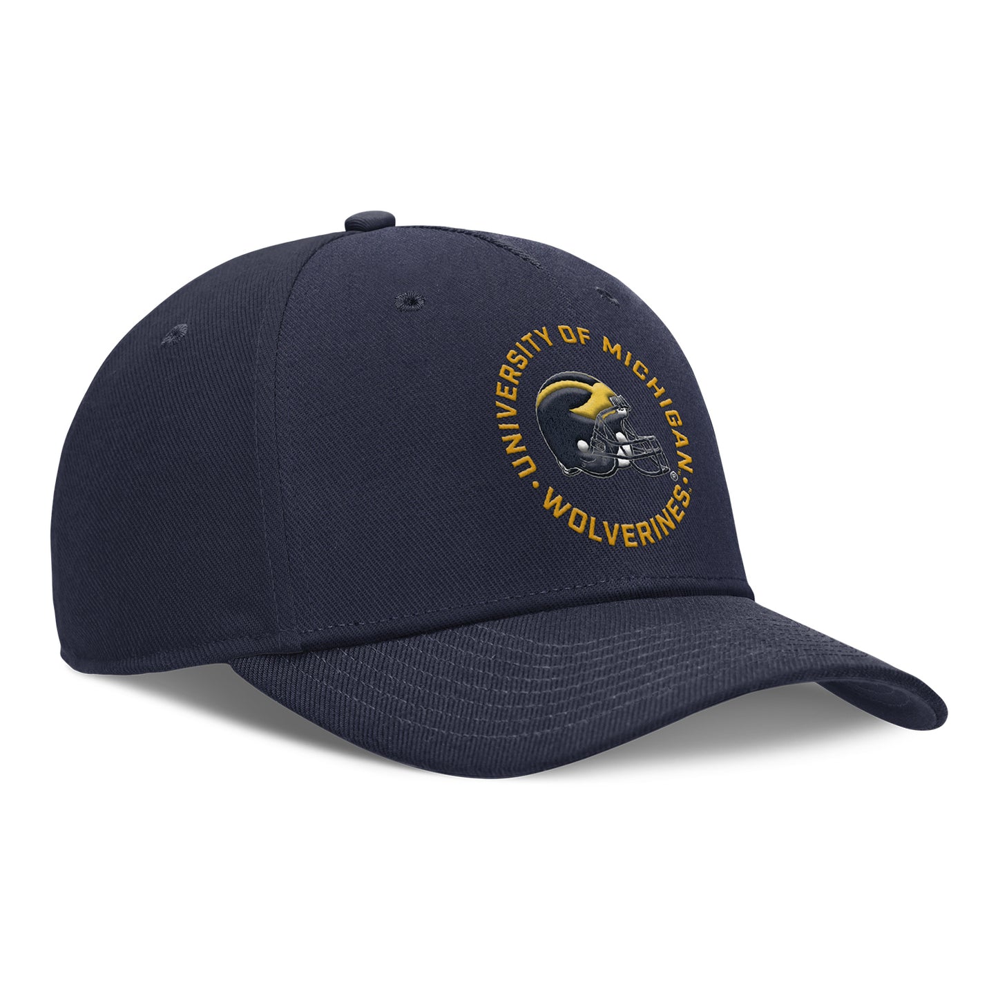 Michigan Wolverines Navy Adjustable Rise Primetime Hat - Front Right View