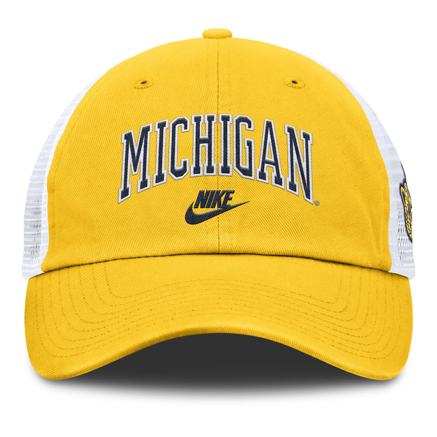 Michigan Wolverines Nike Yellow Legacy Club Trucker Hat - Front View