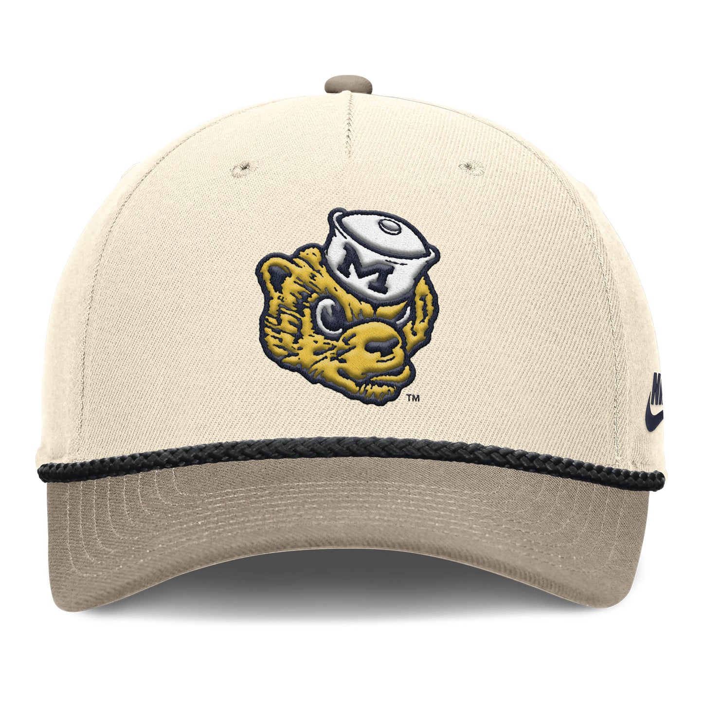 Michigan Wolverines Nike Tan Legacy Adjustable Hat - Front View