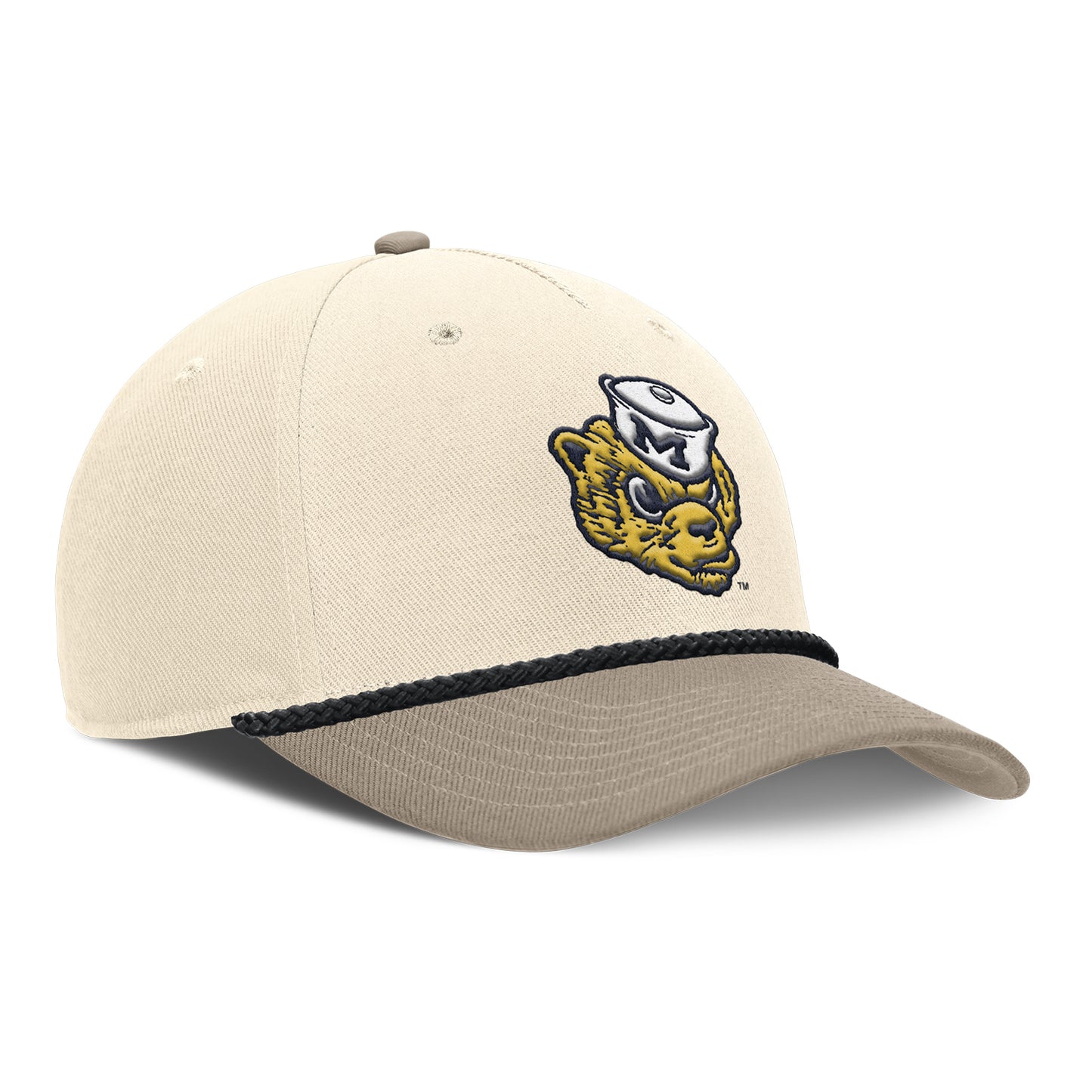 Michigan Wolverines Nike Tan Legacy Adjustable Hat - Front Right View