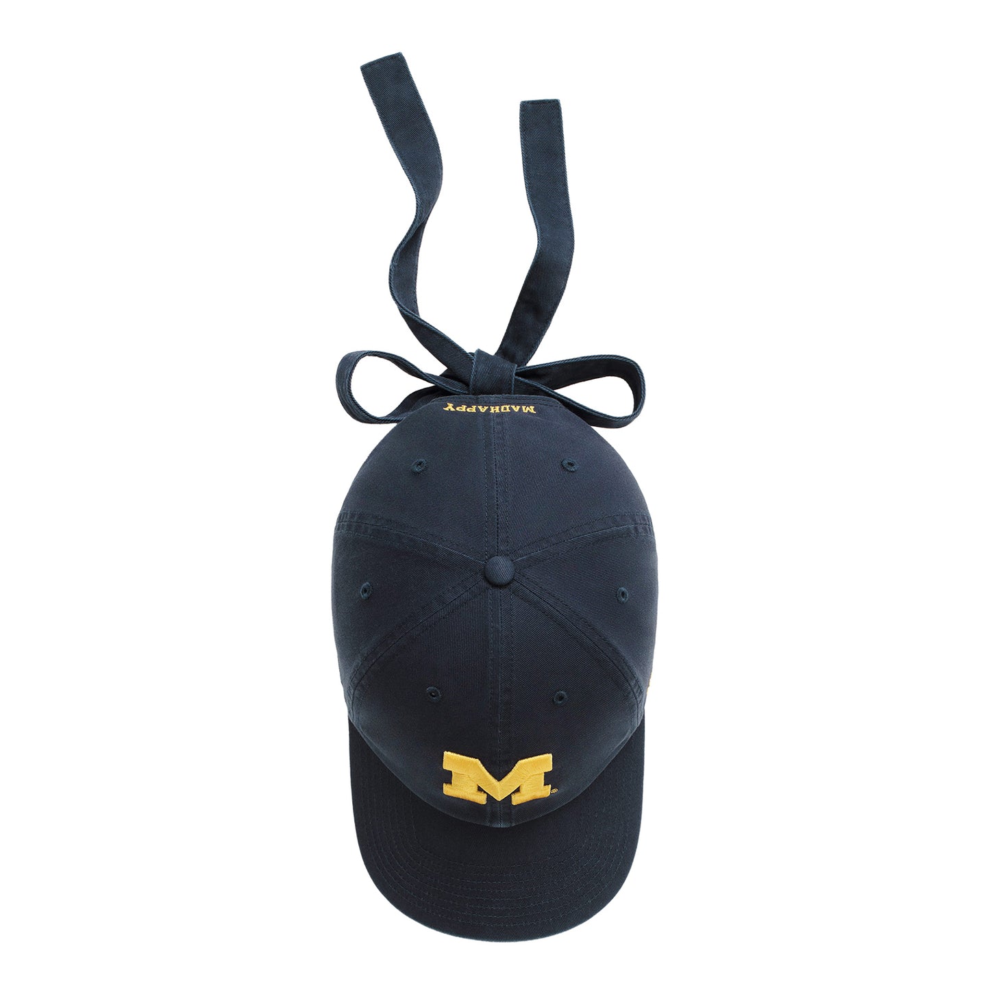 Michigan Wolverines Madhappy Ribbon Navy Clean-Up Hat - Above View