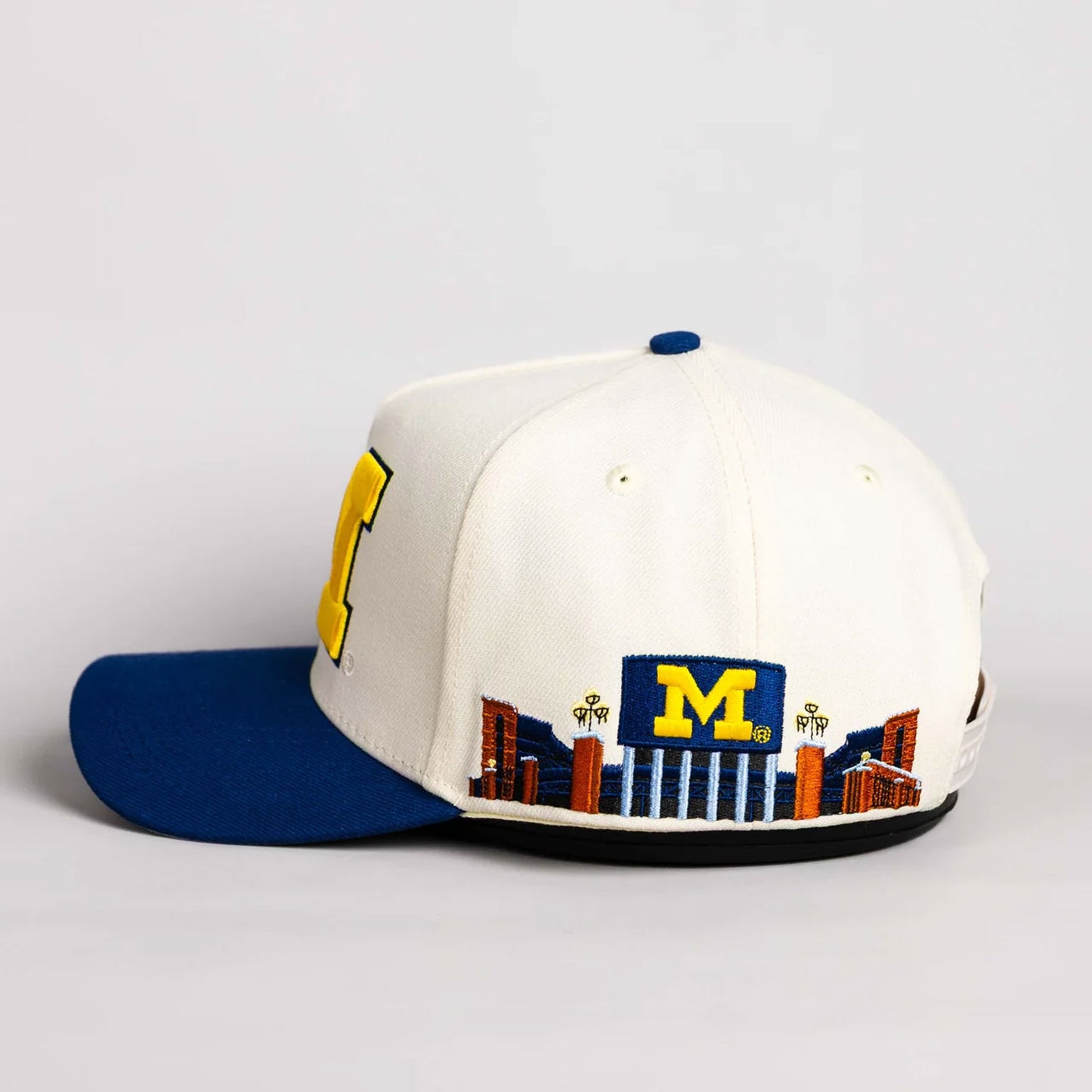 Michigan Wolverines Woodn Grail Stadium Side Hit Hat