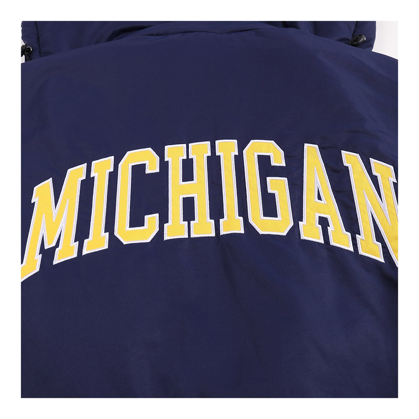 Michigan Wolverines Retro Full-Zip Striped Jacket In Multi-Color - Back Logo View