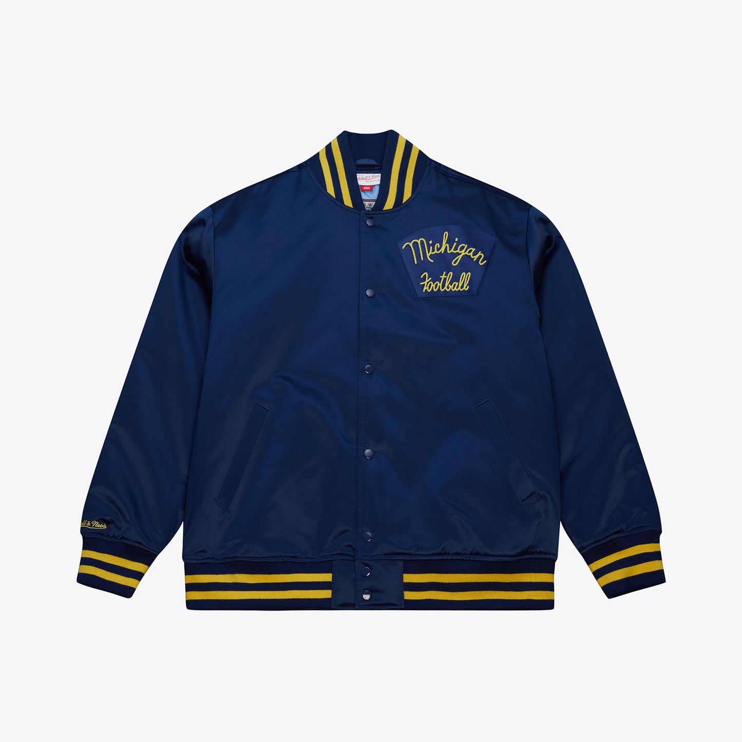 Michigan Wolverines Vintage Throwback Full-Snap Satin Jacket