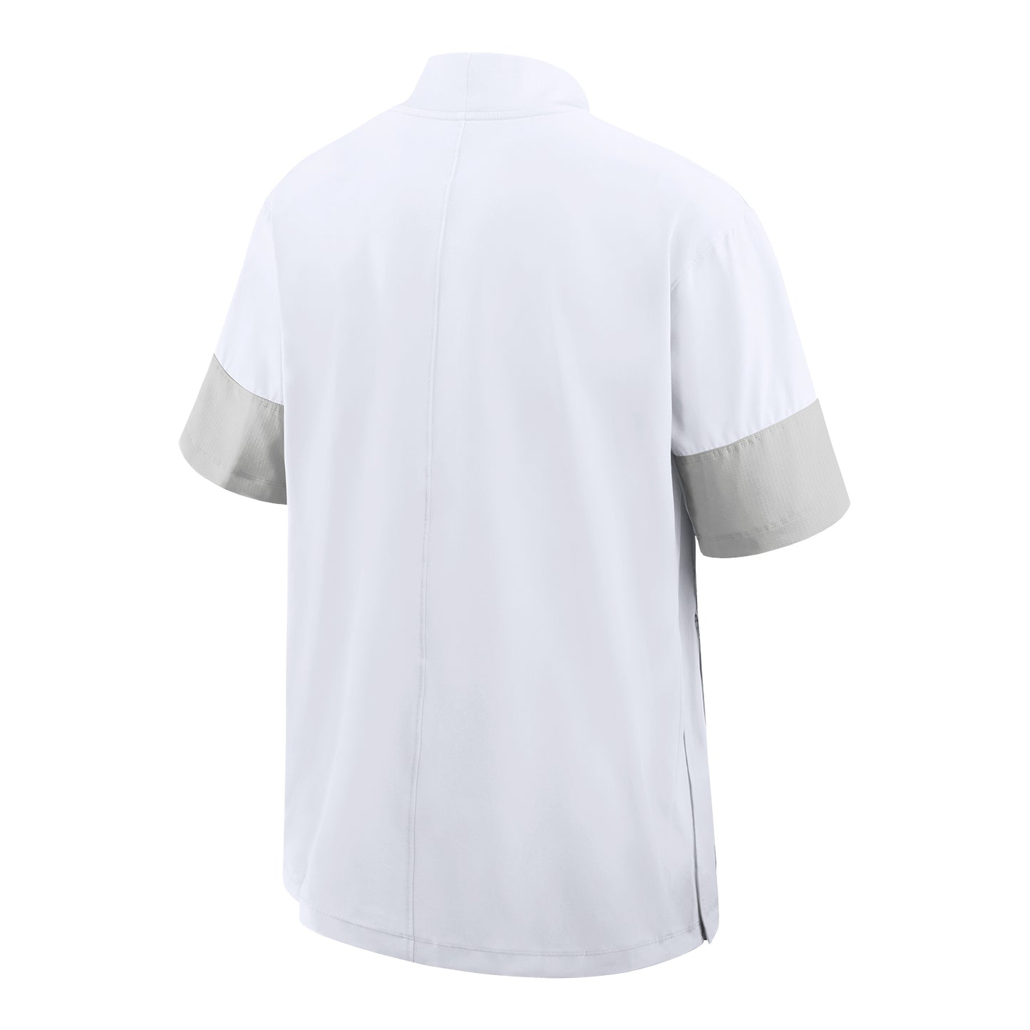 Michigan Wolverines Jordan Dare to Win Short Sleeve White Jacket In White - Back View