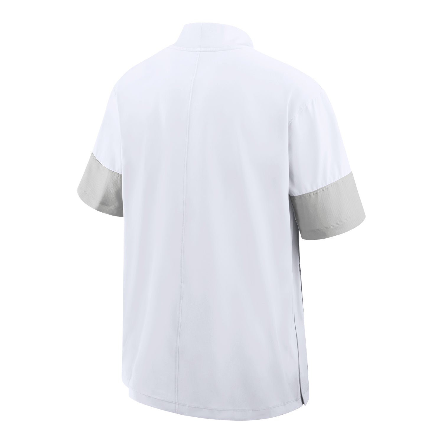Michigan Wolverines Jordan Dare to Win Short Sleeve White Jacket In White - Back View