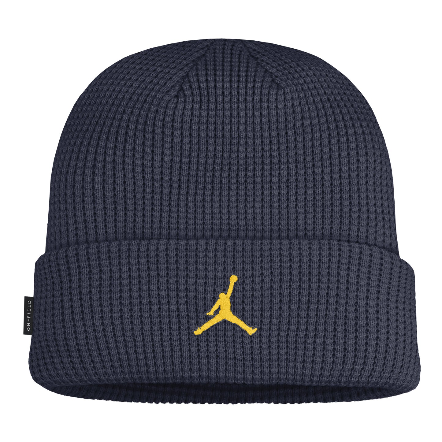 Michigan Wolverines Jordan Navy Off Field Beanie - Back View
