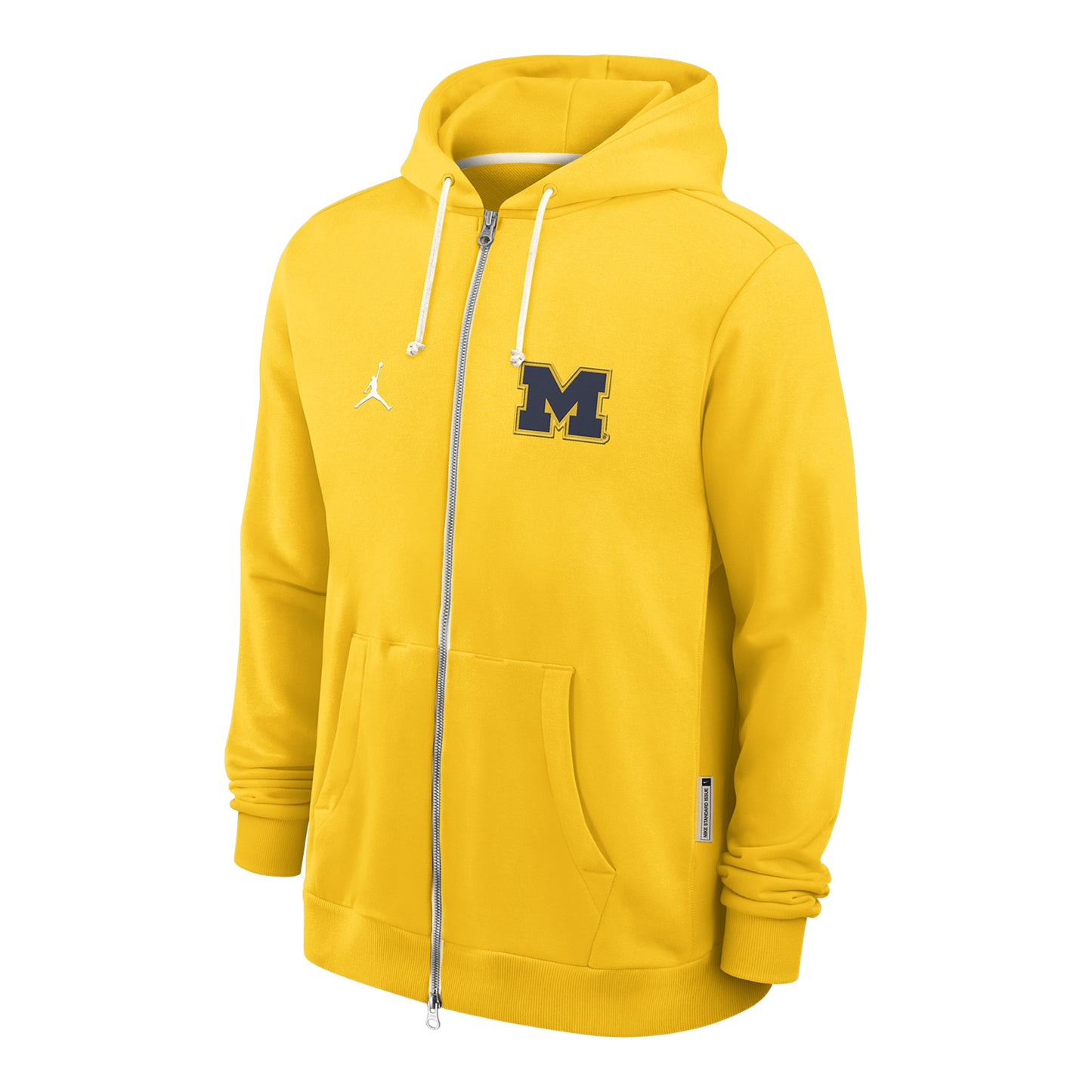 Michigan Wolverines Nike Jordan Yellow Full Zip Hooded Sweatshirt - Front View