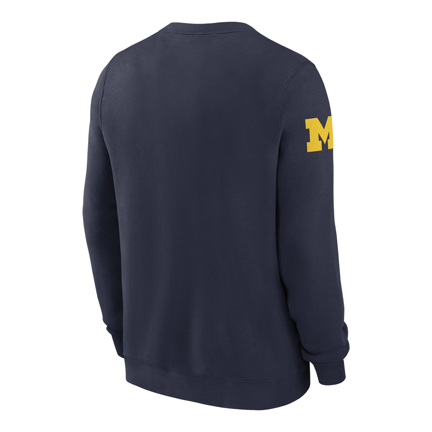 Michigan Wolverines Nike Jordan Navy Club Crewneck - Back View
