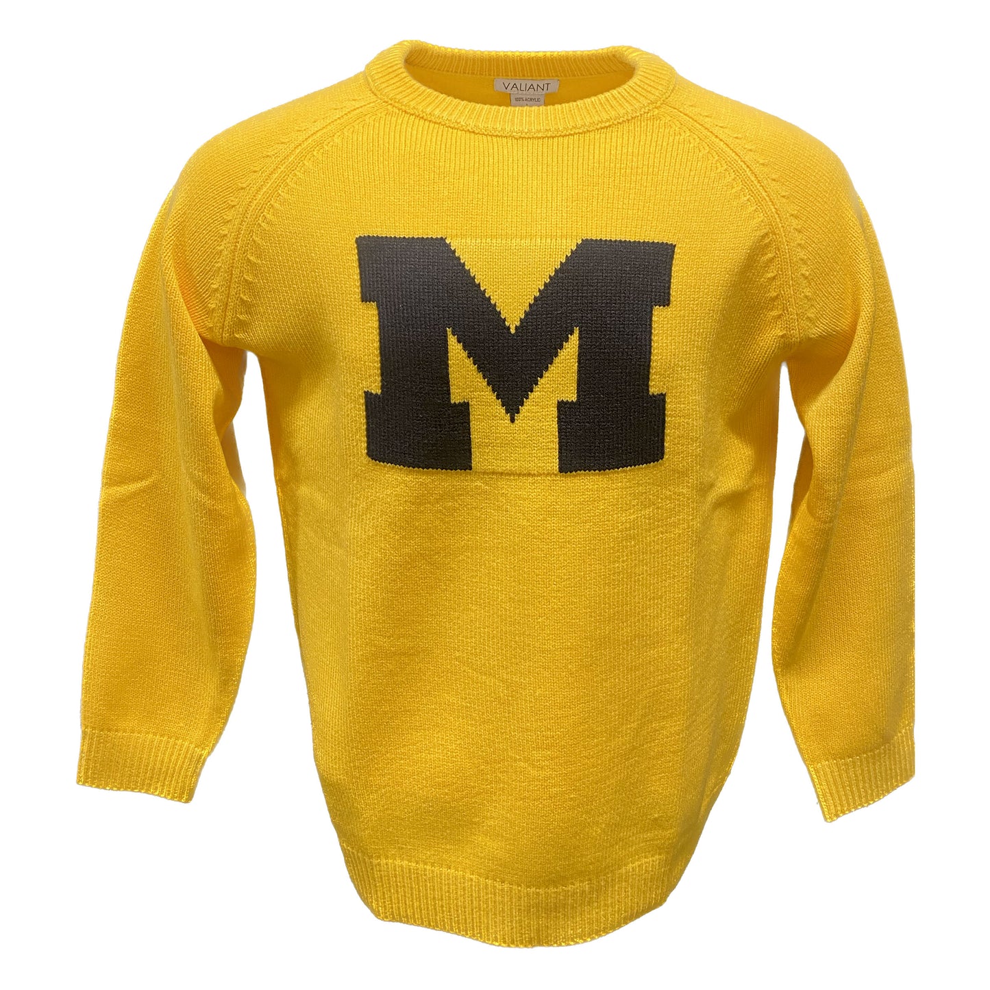 Michigan Wolverines Block M Maize Sweater