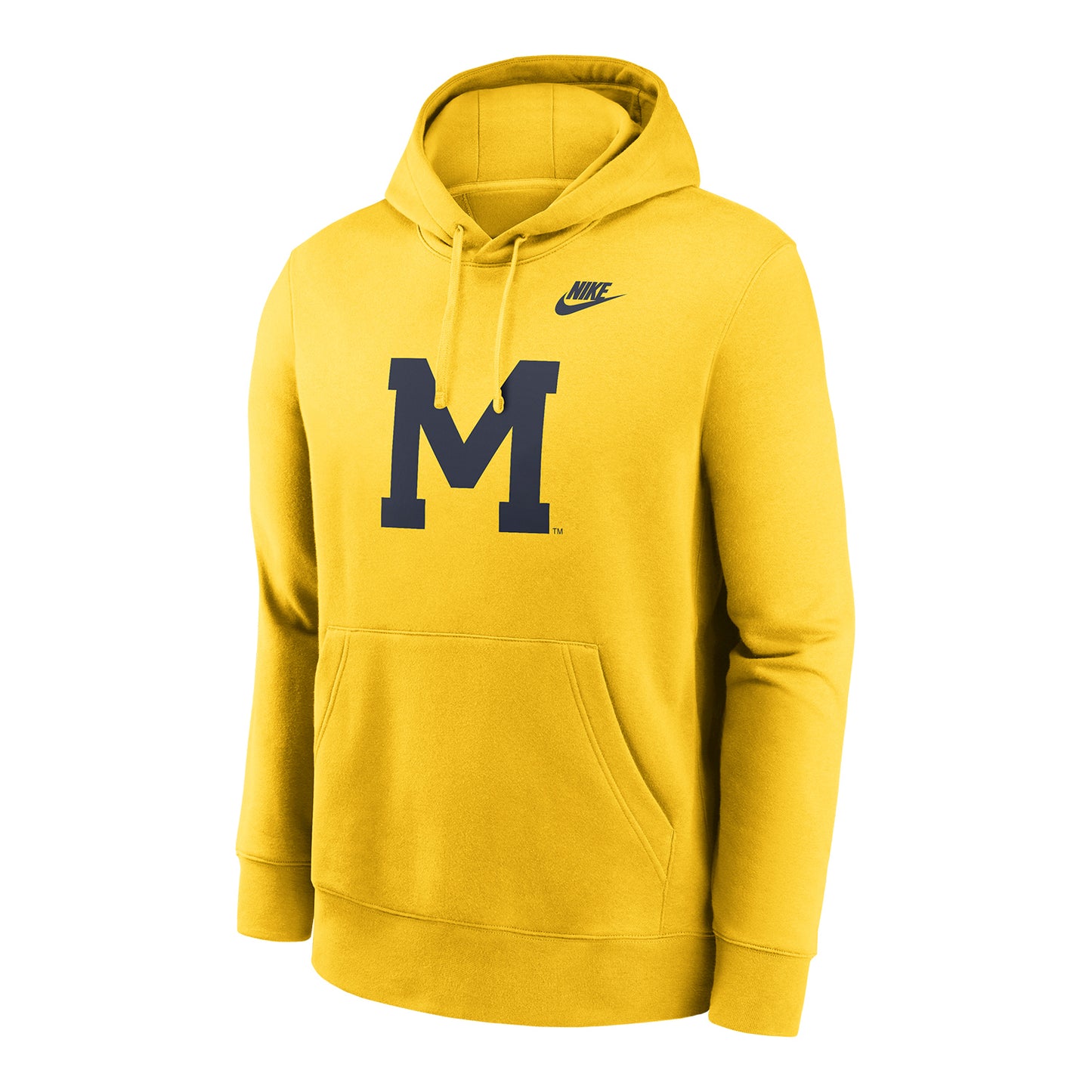 Michigan Wolverines Jordan Maize Club Fleece Hoodie - Front View
