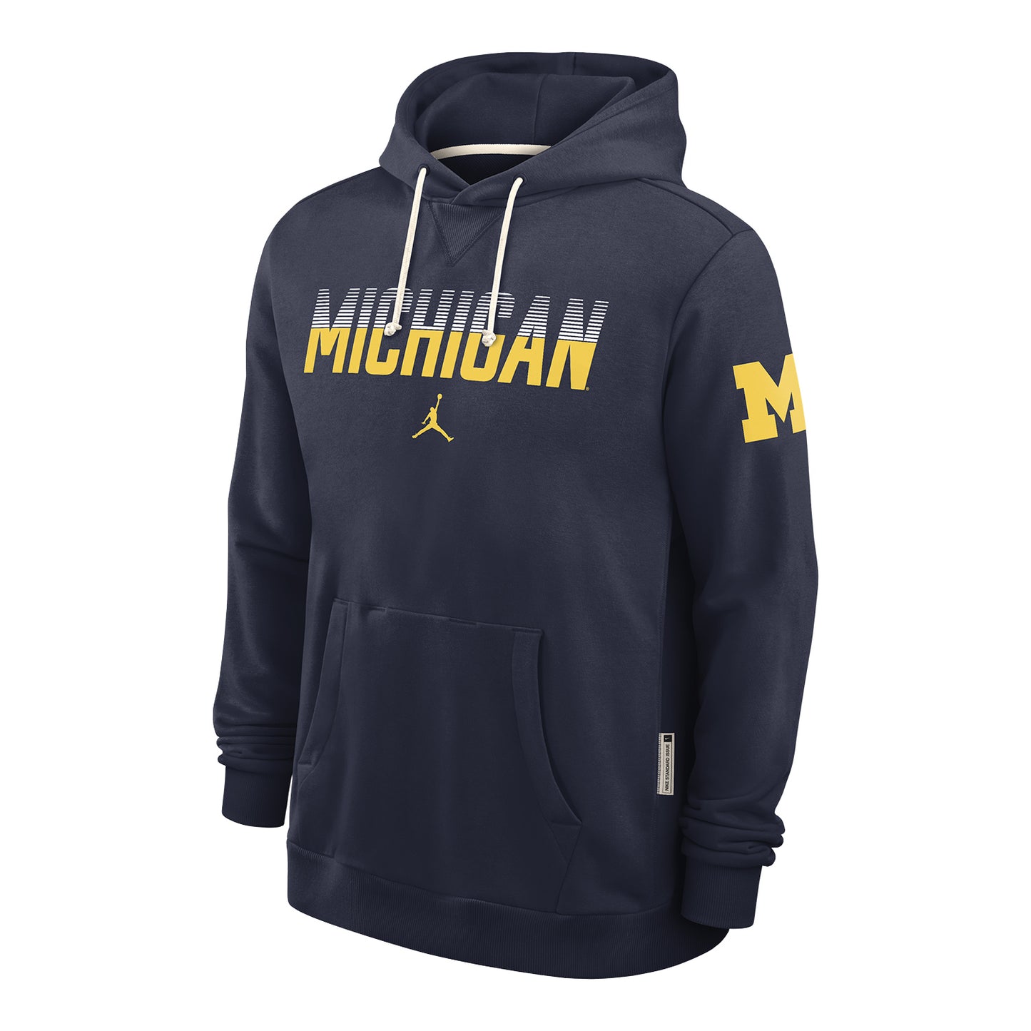 Michigan Wolverines Nike Navy Gradient Dri-Fit Pullover Hoodie - Front View