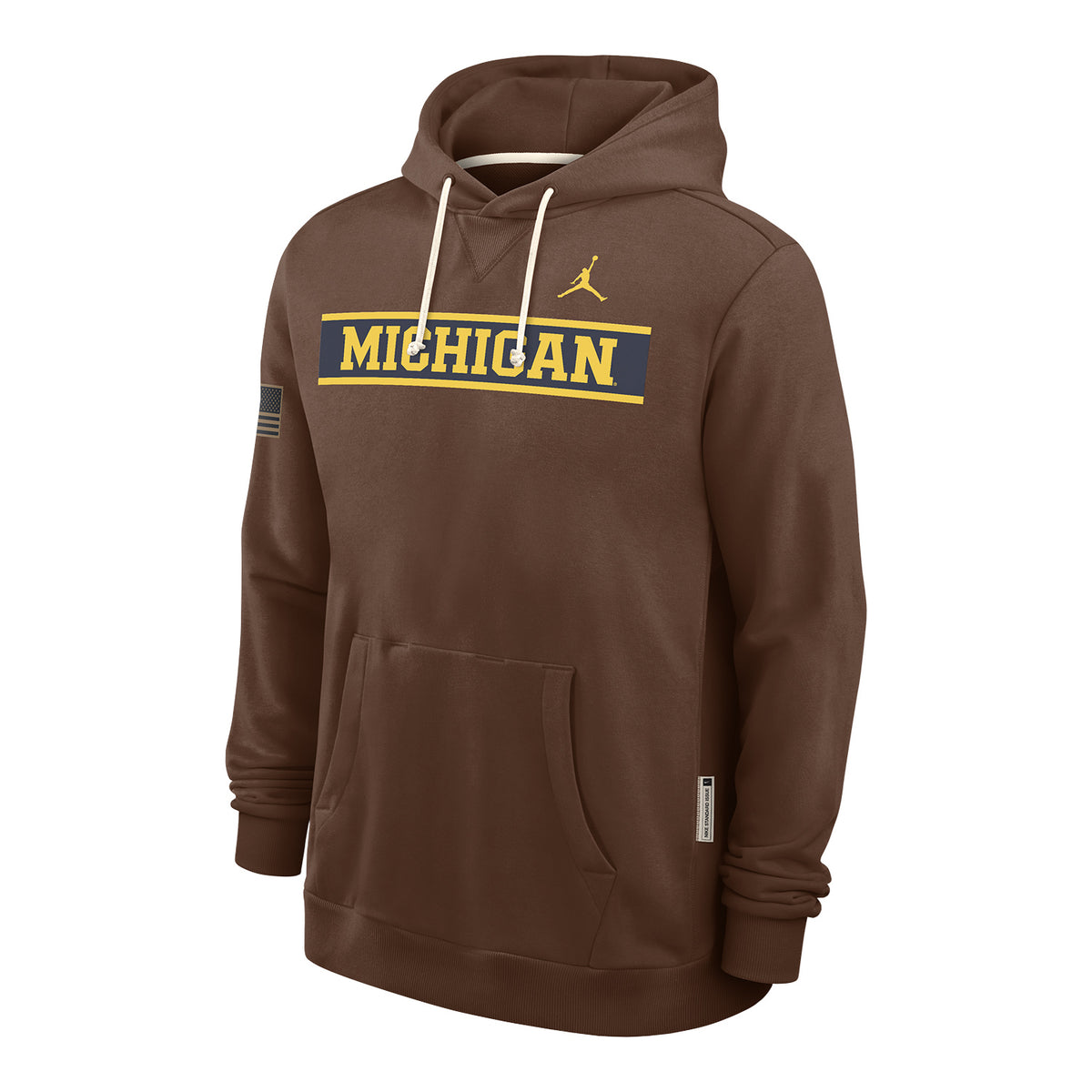Michigan Wolverines Nike Jordan Brown Military Hoodie