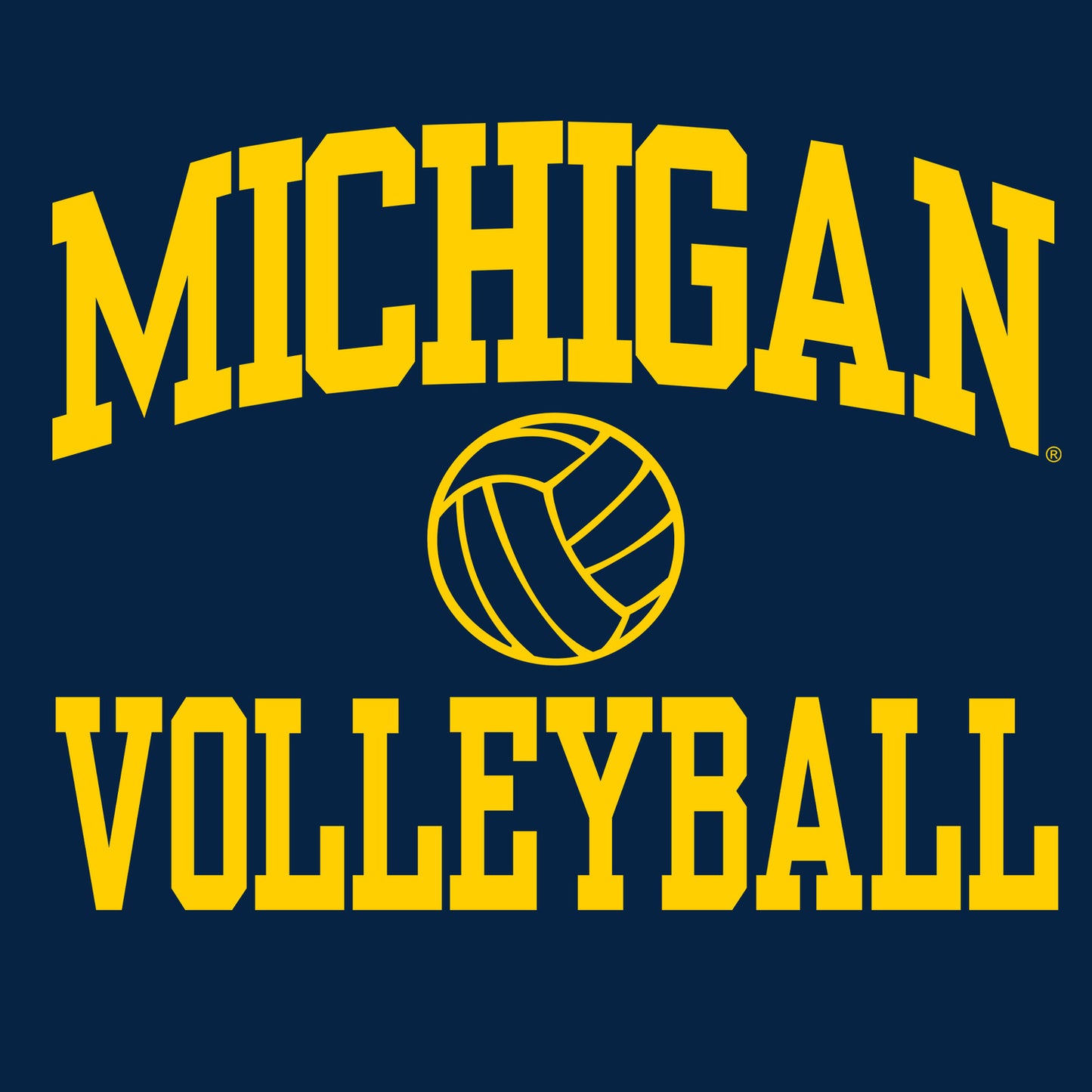 University of Michigan Volleyball Navy Sport Tee