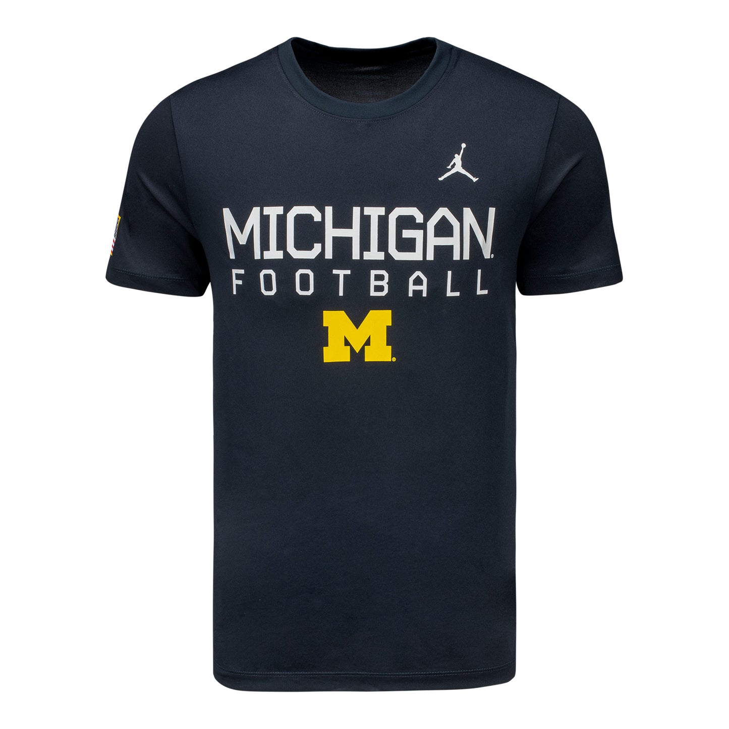 Michigan Wolverines Jordan Football T-Shirt - Front View