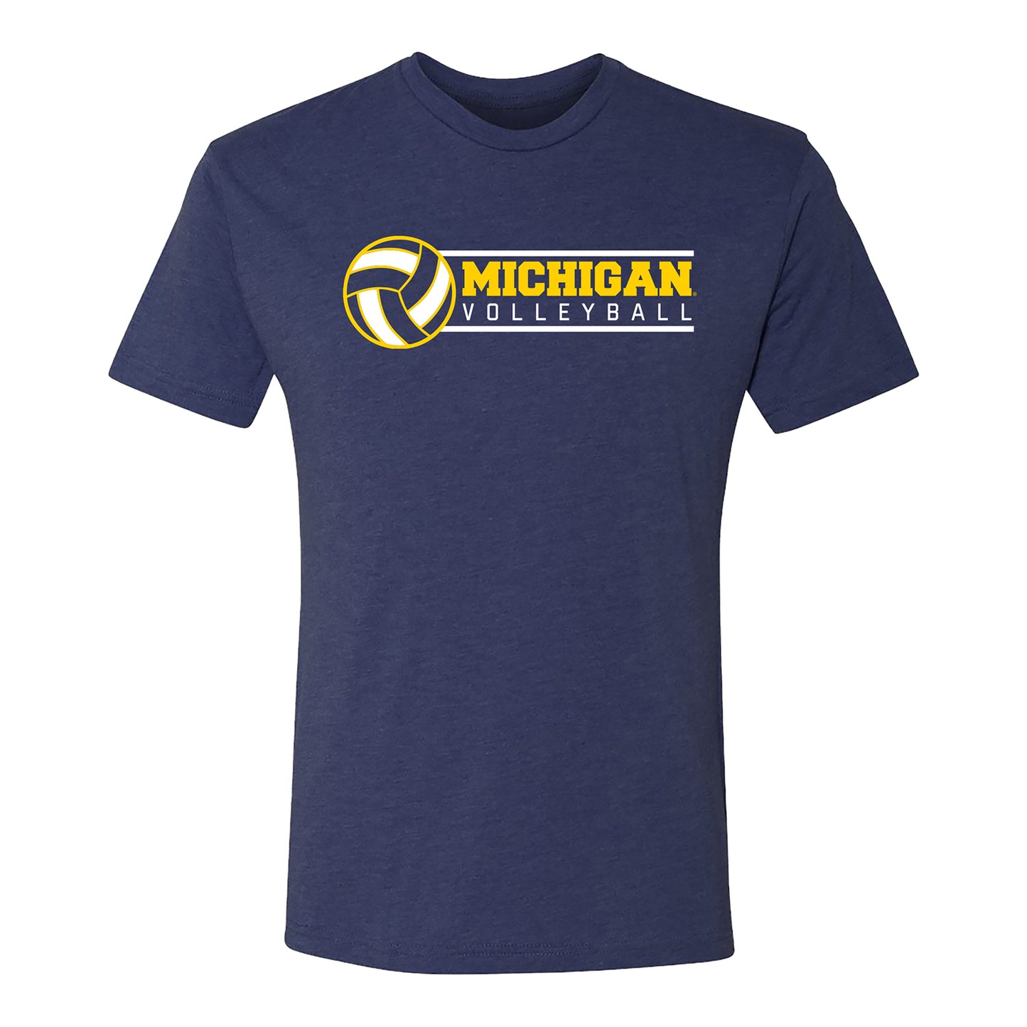 Michigan Wolverines Volleyball Spotlight Triblend T-Shirt - Front View