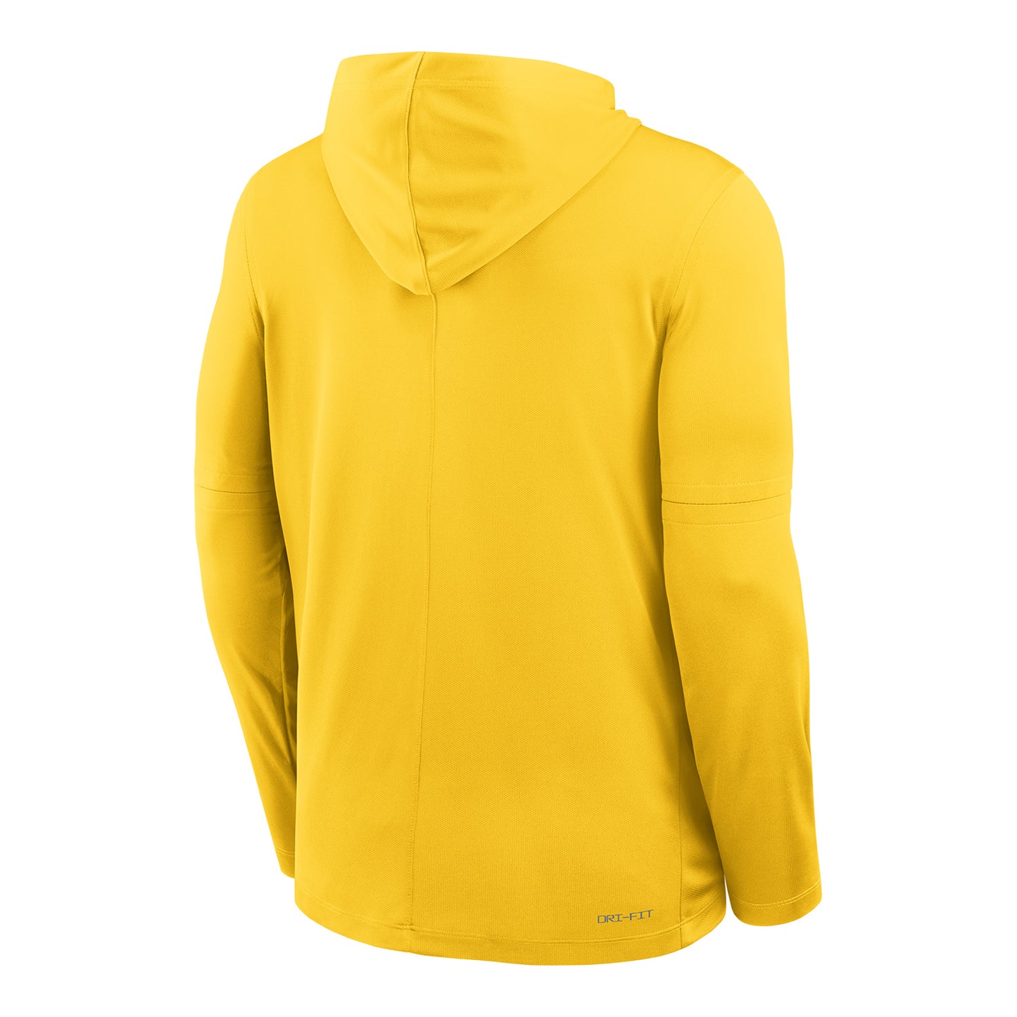 Michigan Wolverines Long Sleeve Maize Hooded Tee - Back View