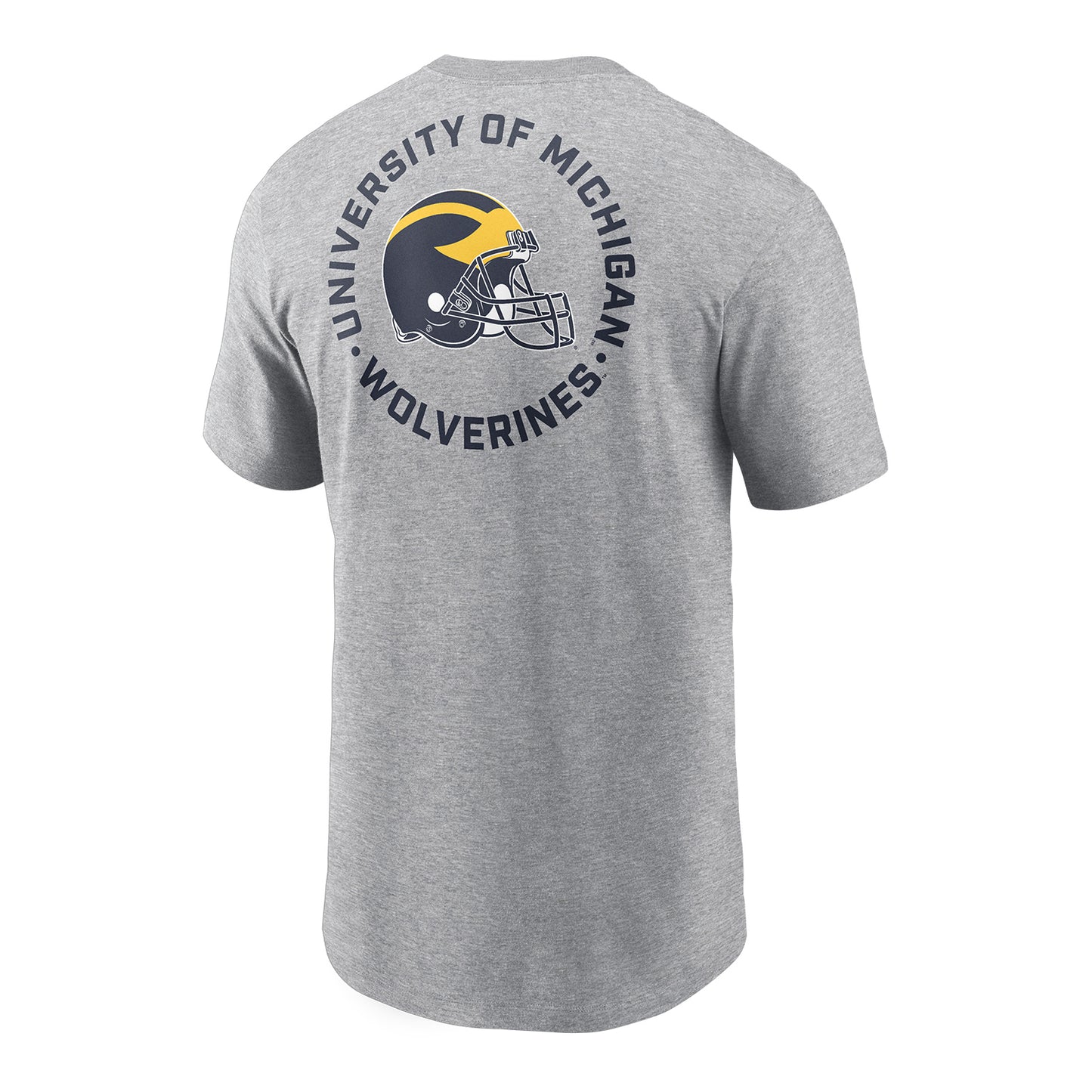 Michigan Wolverines Jordan Cotton 2-Hit Tee In Grey - Back View