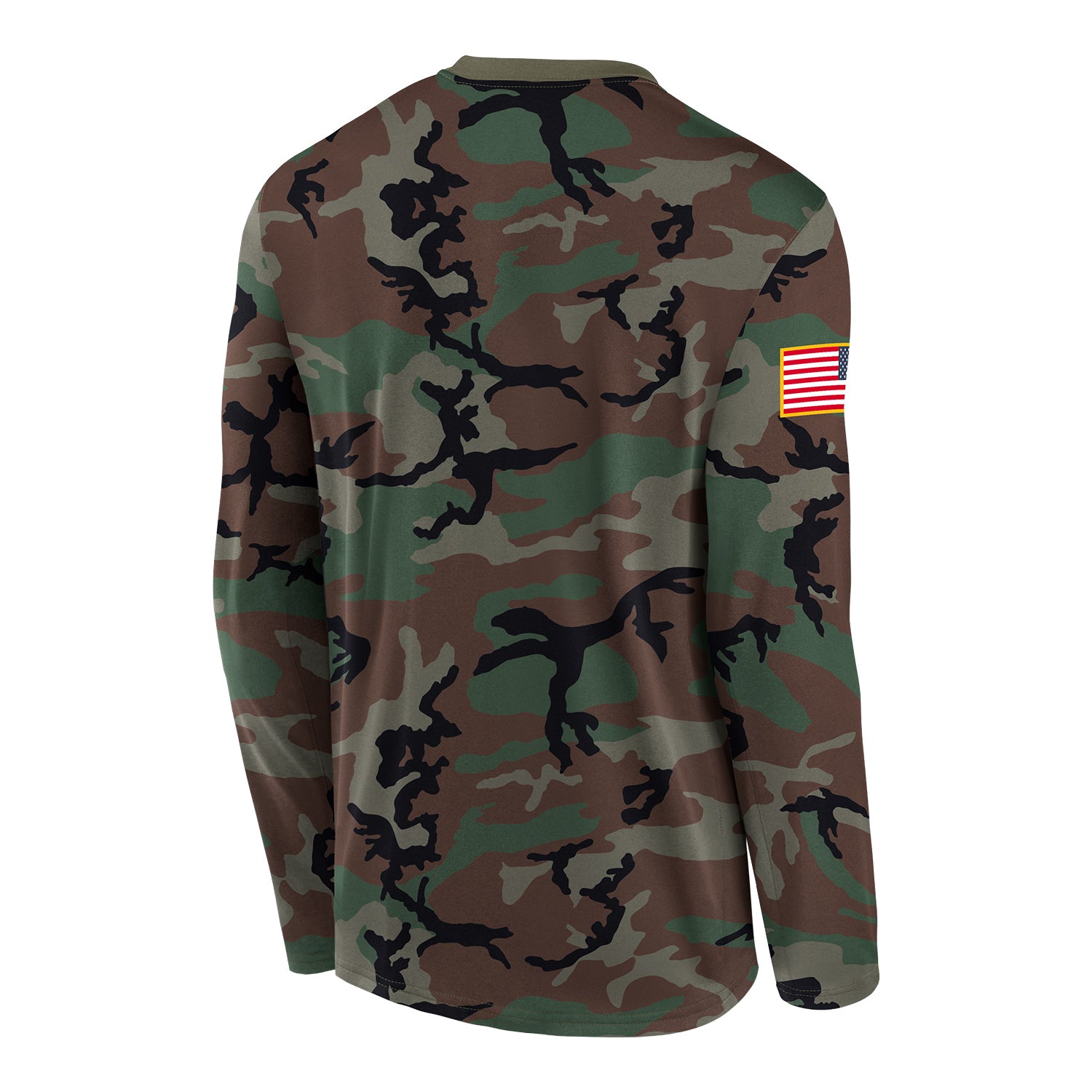 Michigan Wolverines Camo Military Appreciation Long Sleeve T-Shirt - Back View