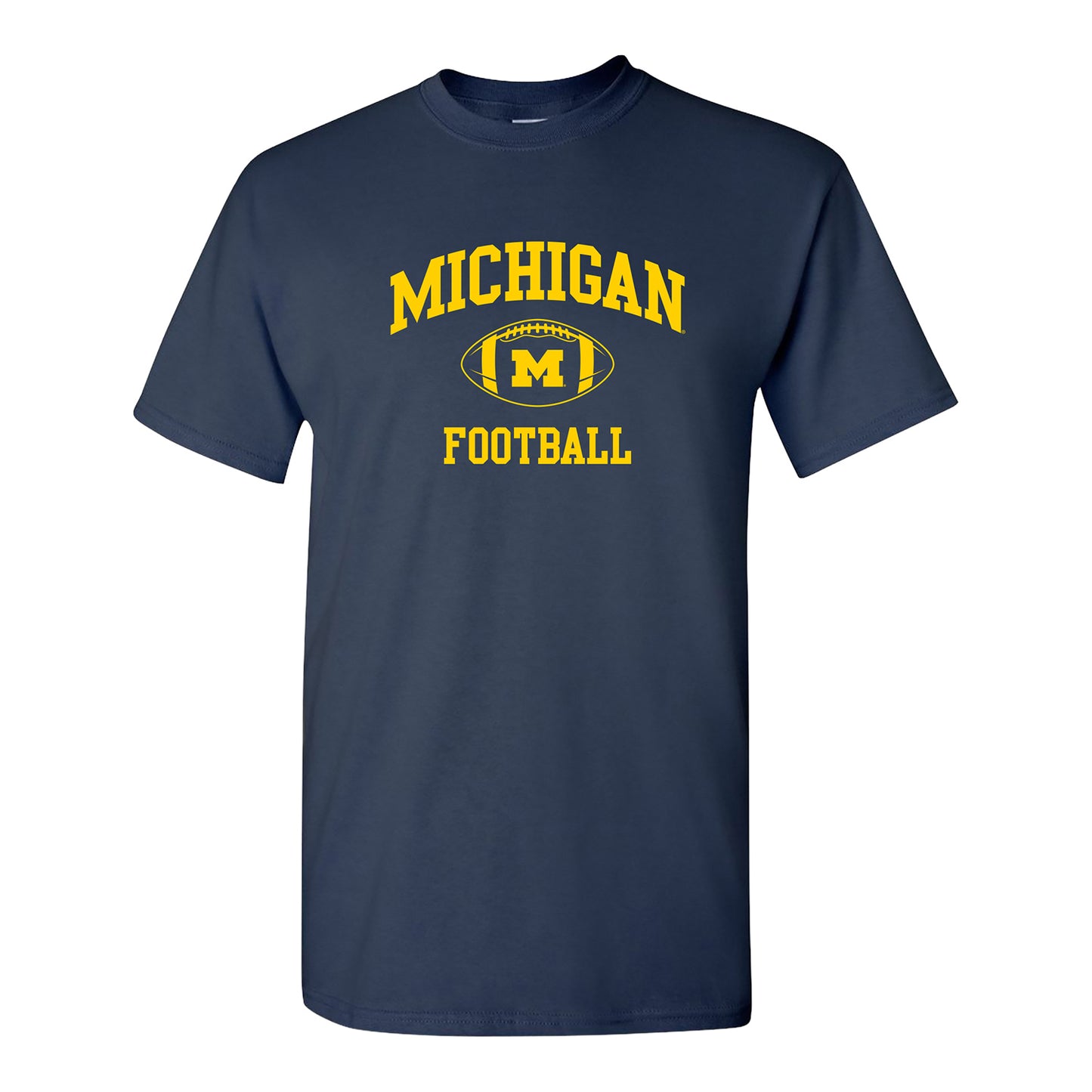 Michigan Wolverines Navy Classic Arched Wordmark T-Shirt - Front View