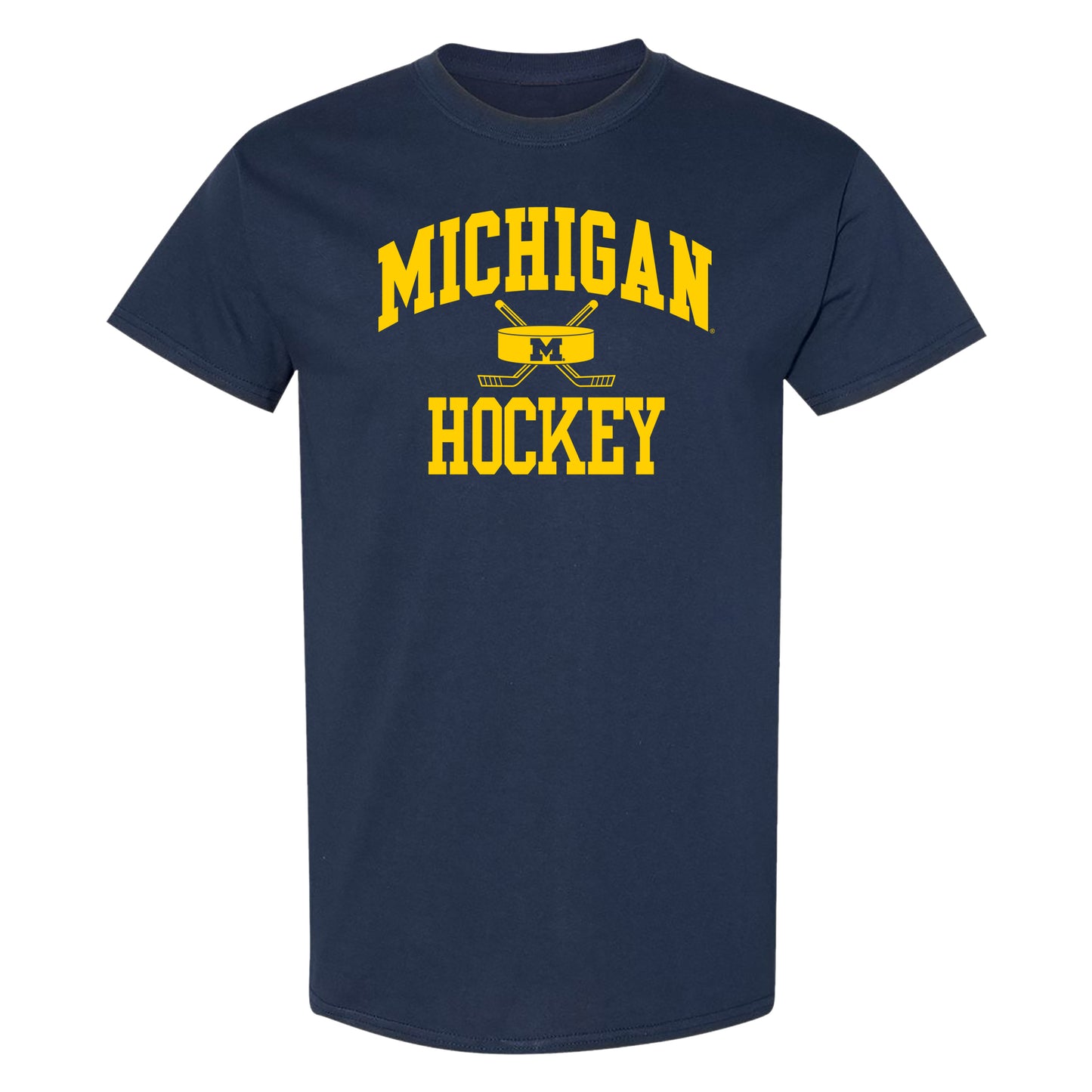 Michigan Wolverines Arched Wordmark Hockey T-Shirt