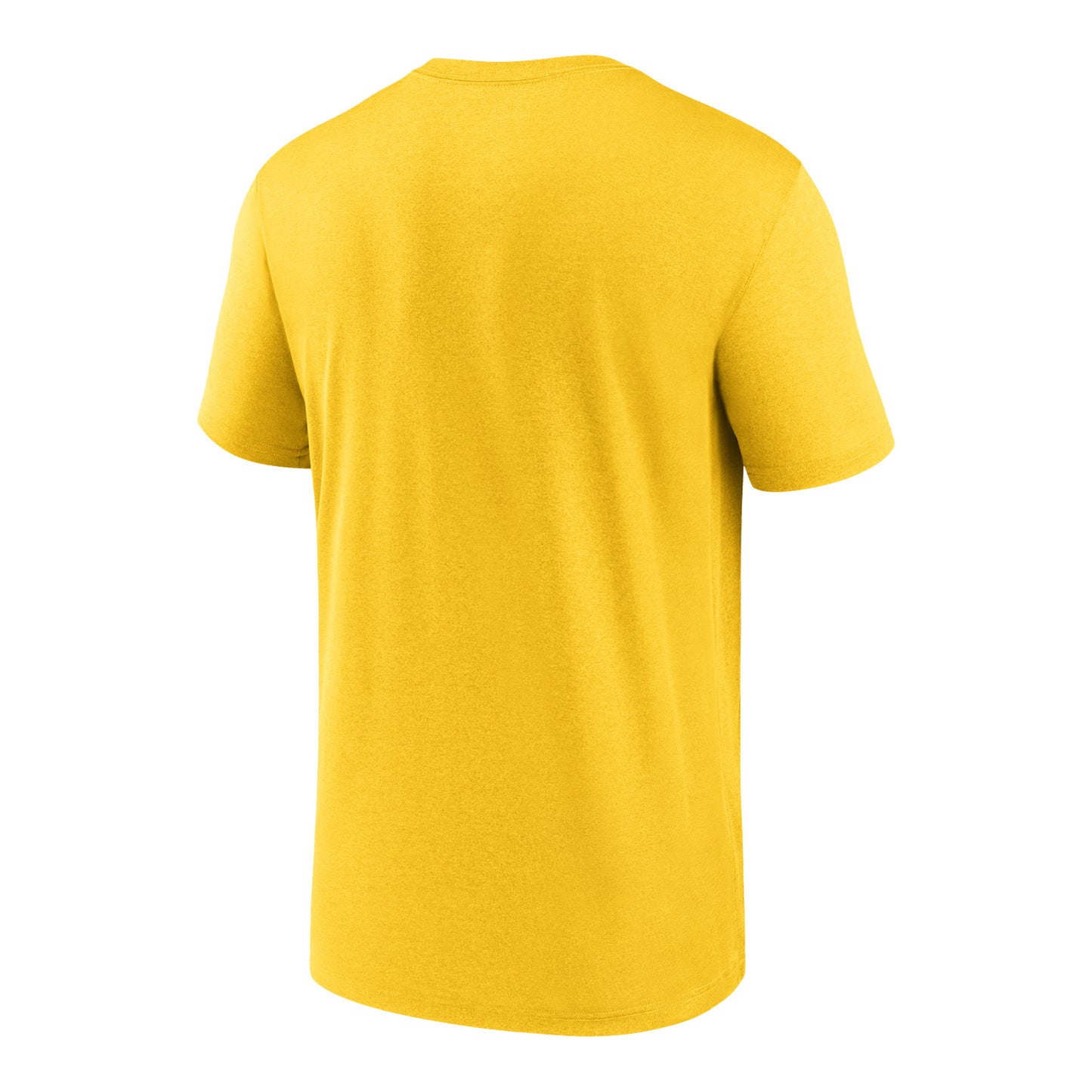 Michigan Wolverines Jordan Maize Block M Short Sleeve Tee In Yellow - Back View