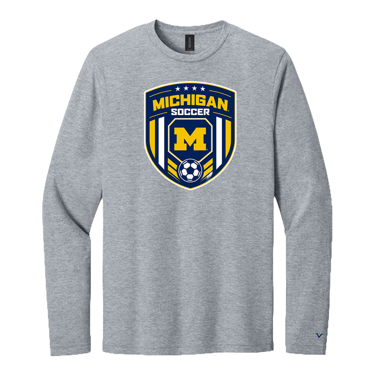 Michigan Wolverines Soccer Long Sleeve Grey Tee