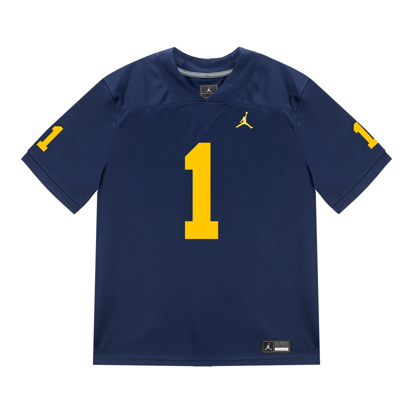 Michigan Wolverines #1 Donaven McCulley Student Athlete Blue Football Jersey - Front View